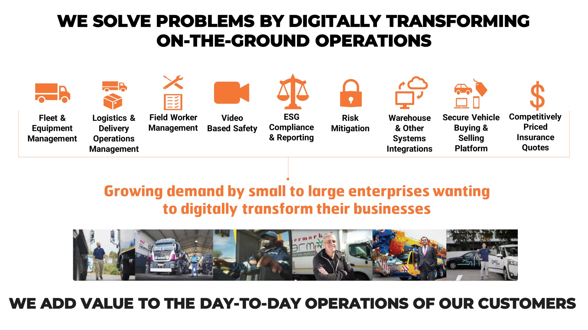 we solve problems by digitally transforming on the ground operations | Karooooo