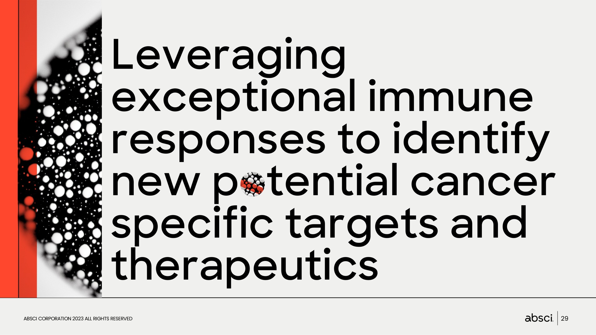 leveraging exceptional immune responses to identify new potential cancer specific targets and therapeutics be | Absci