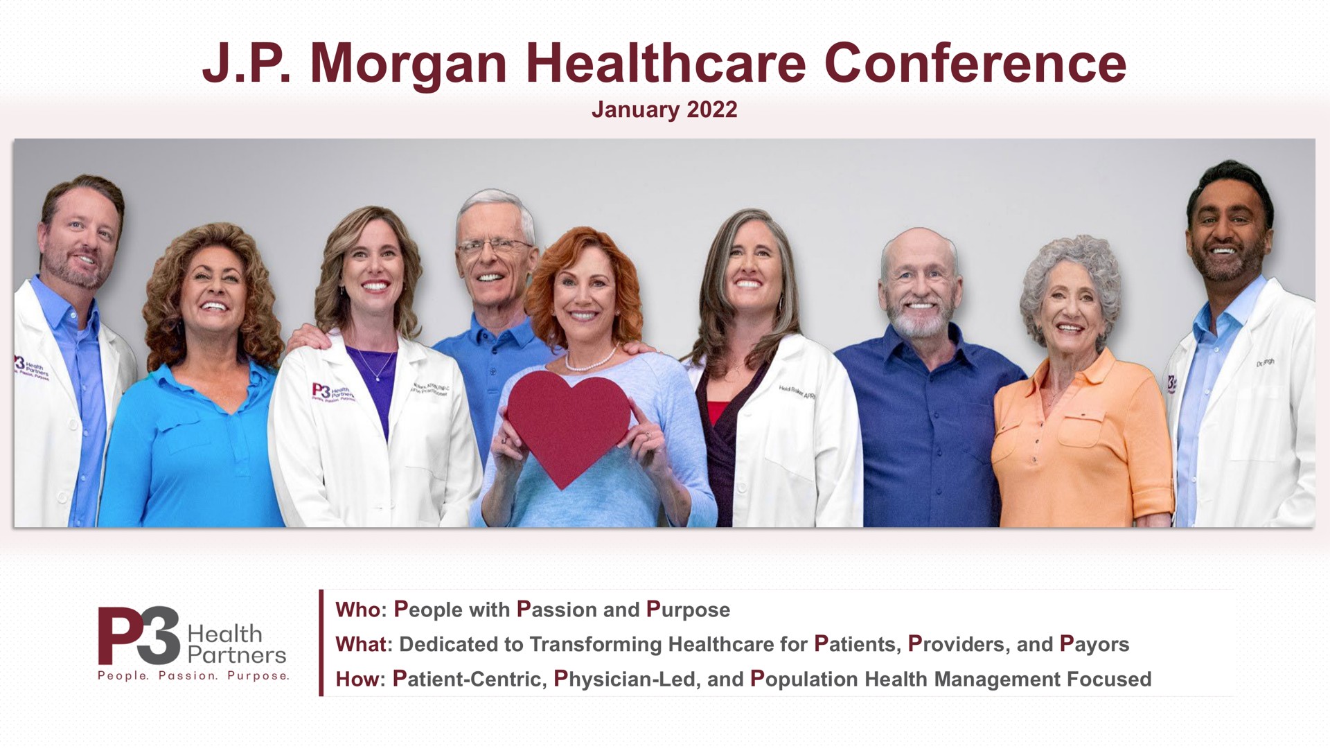 morgan conference | P3 Health Partners