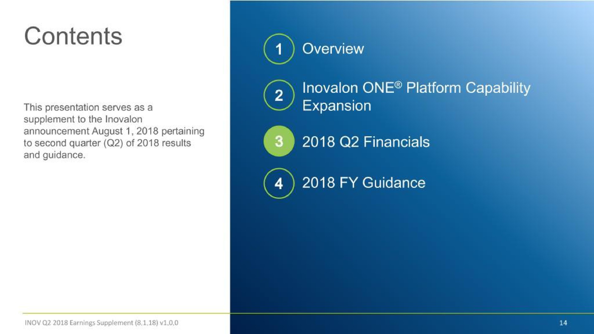 contents we a one platform capability expansion guidance | Inovalon