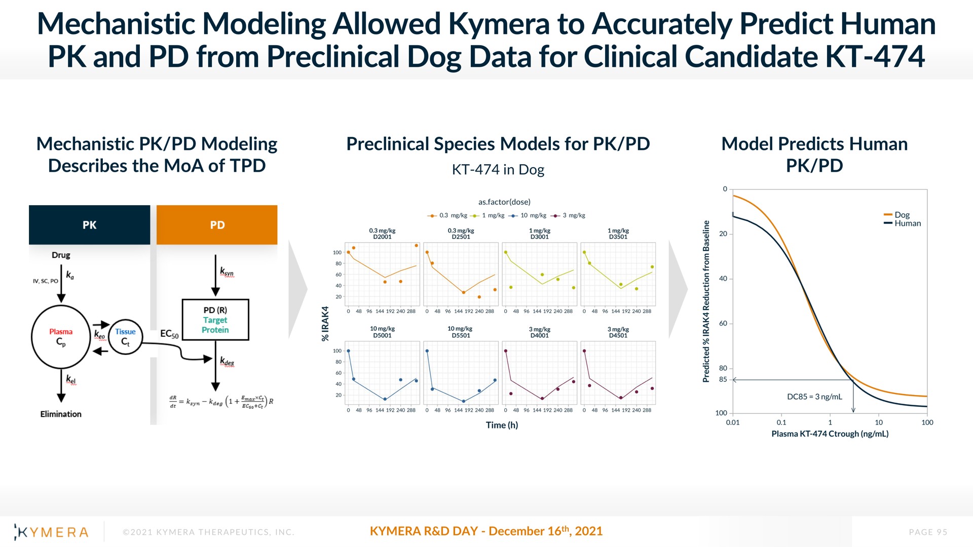 mechanistic modeling allowed to accurately predict human and from preclinical dog data for clinical candidate | Kymera