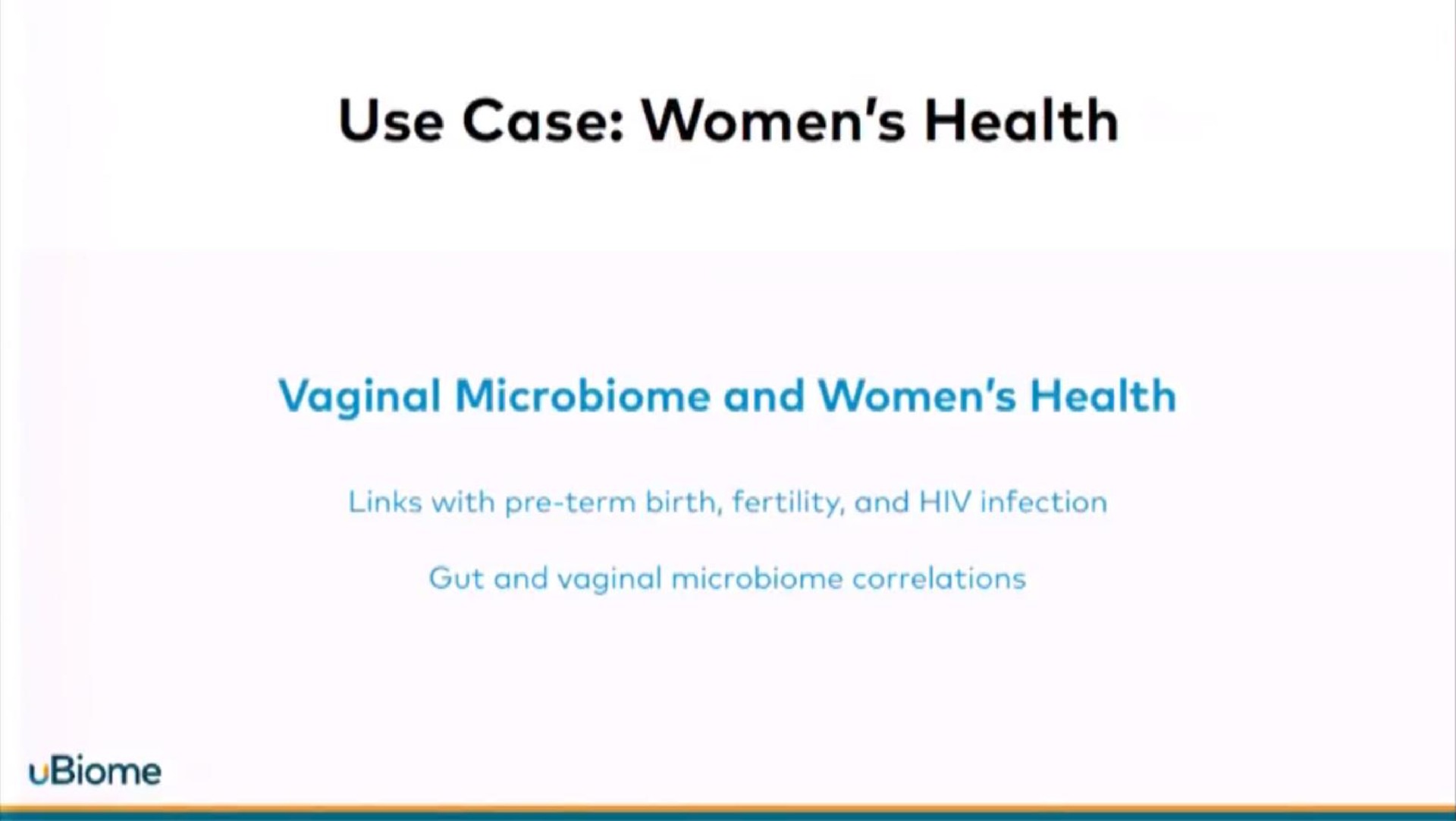 use case women health | uBiome