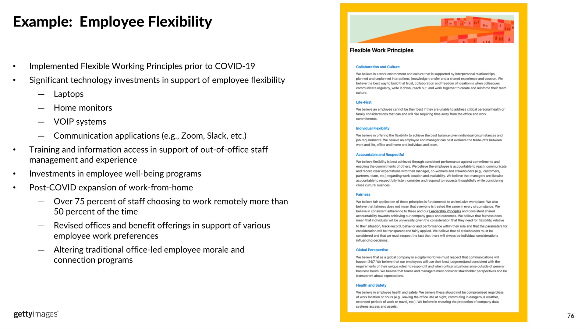 example employee flexibility | Getty