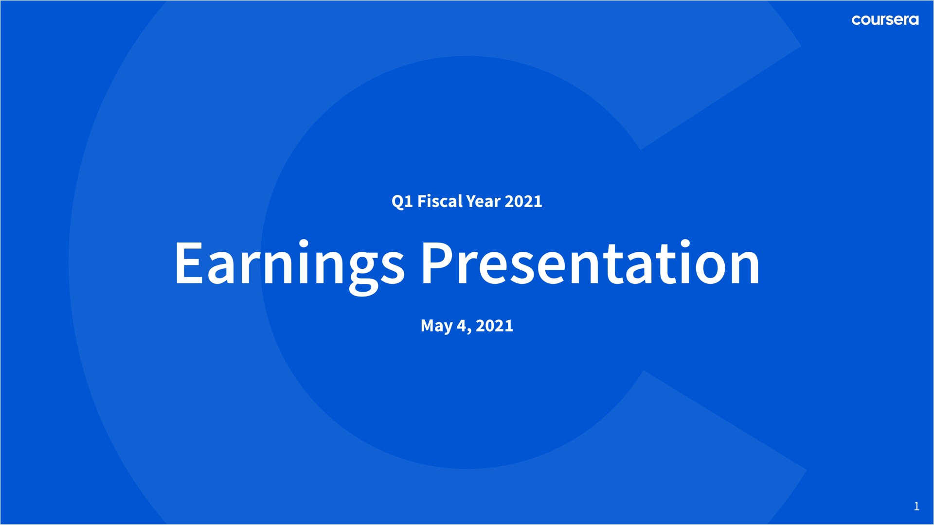 earnings presentation | Coursera