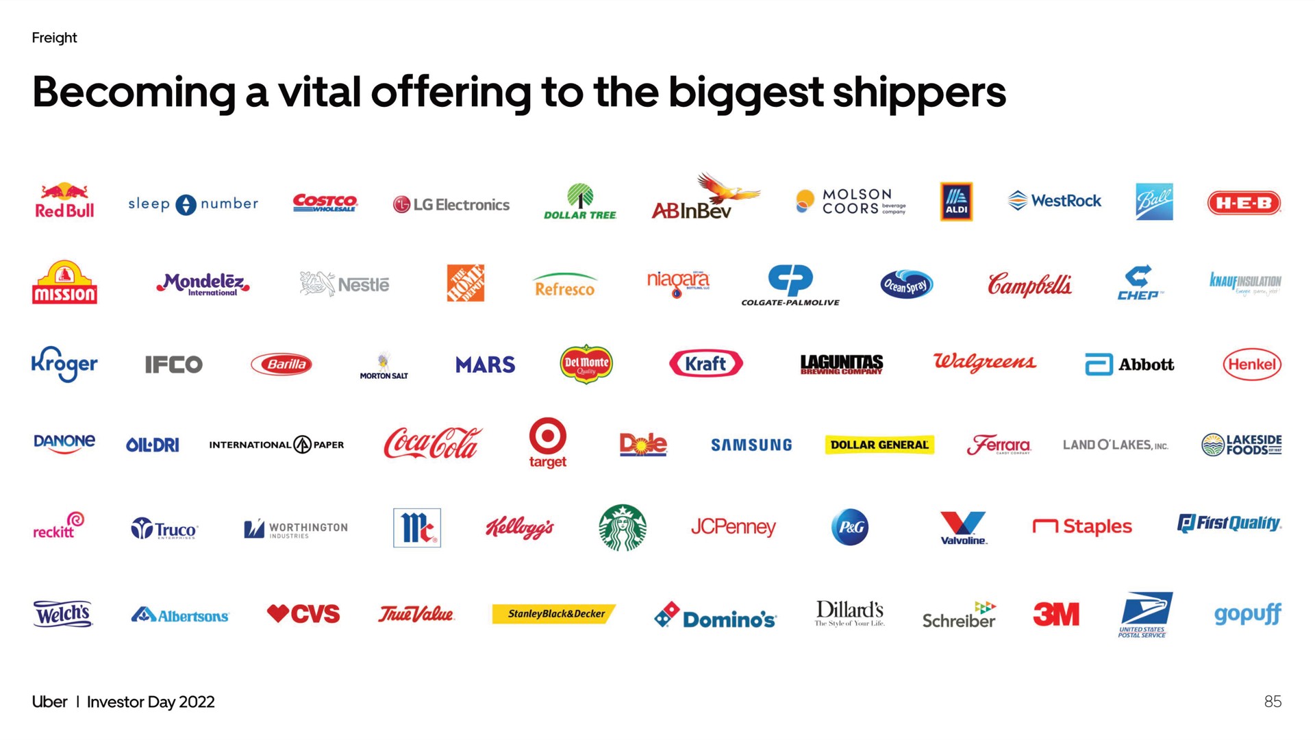becoming a vital offering to the biggest shippers mars | Uber