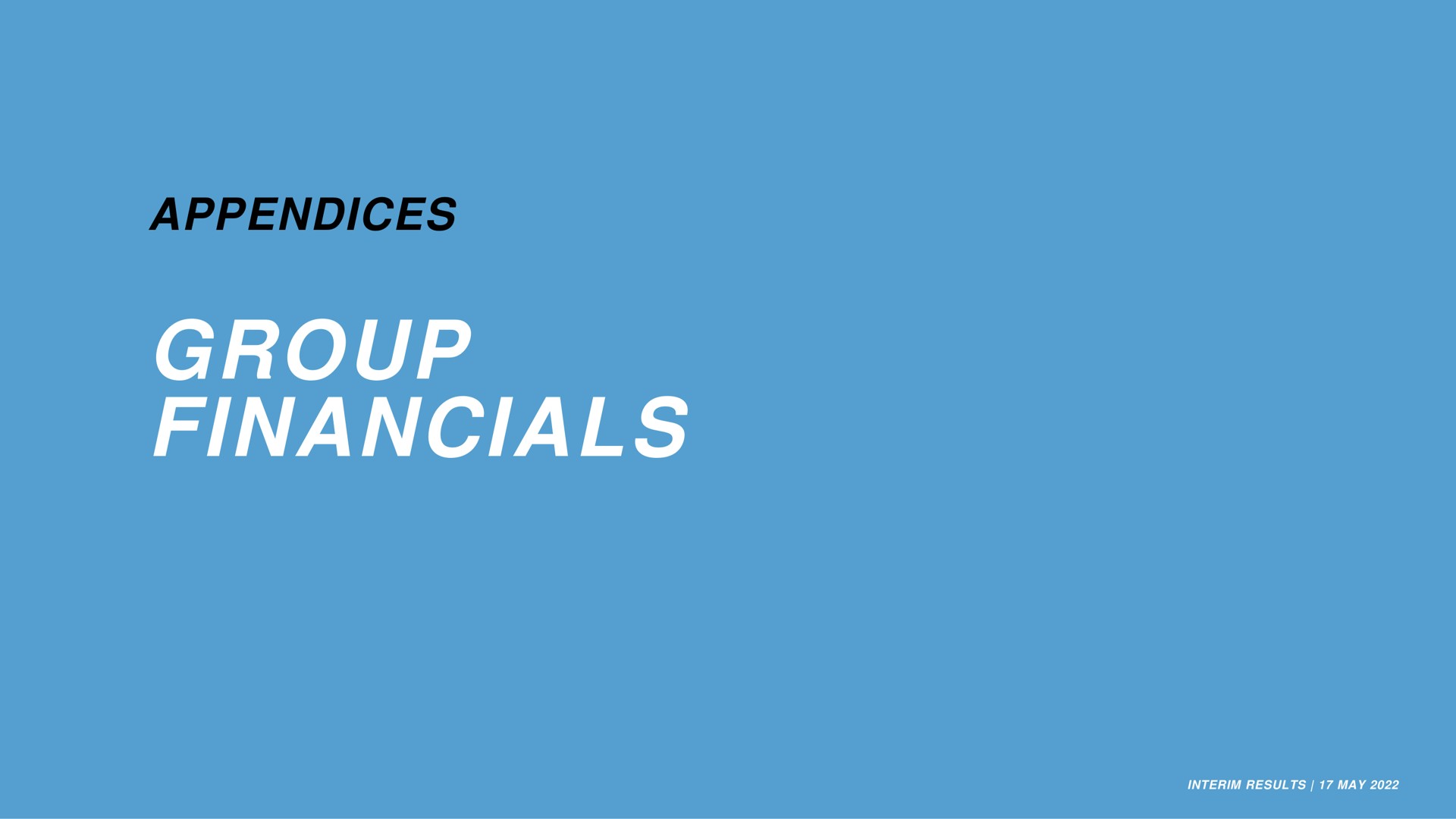 appendices group | Imperial Brands