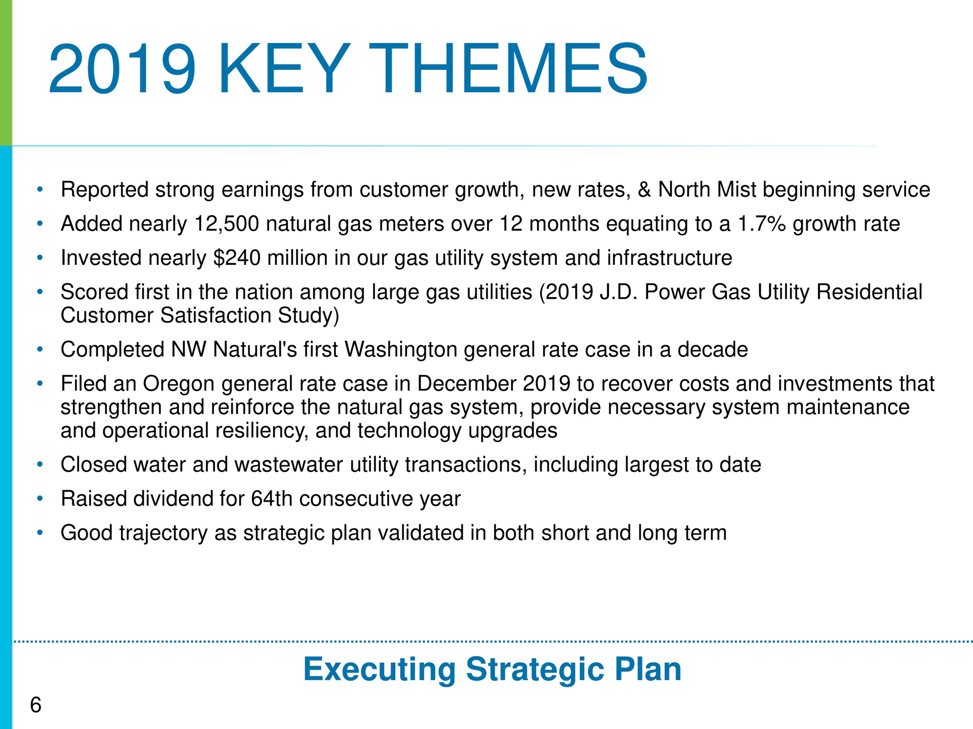 key themes one line headline here | NW Natural Holdings