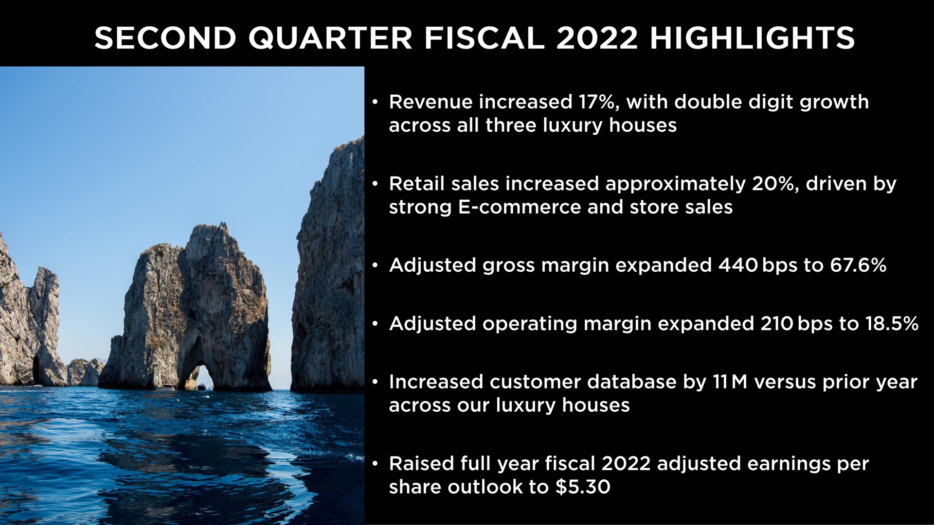 second quarter fiscal highlights | Capri Holdings