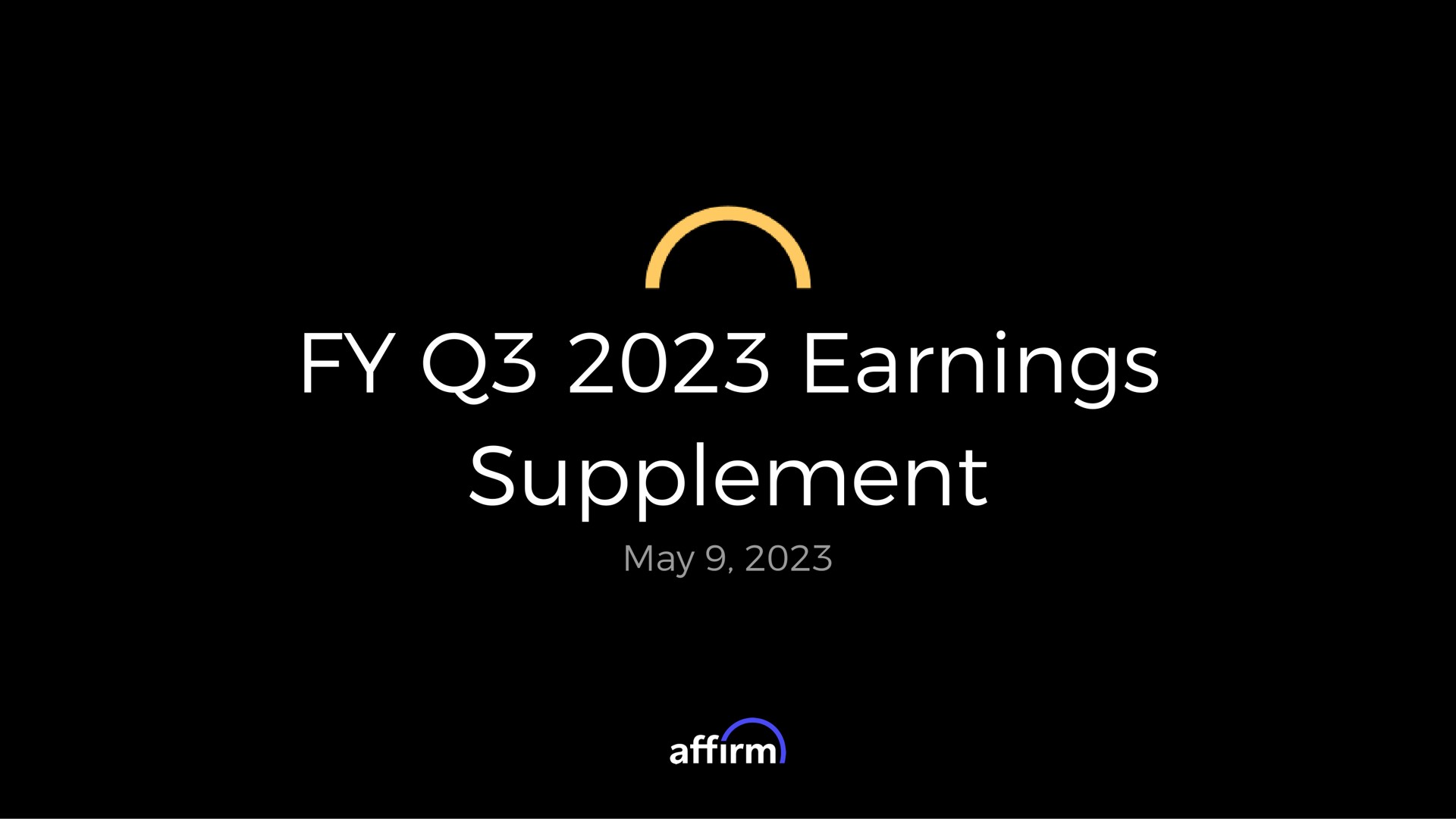 earnings supplement may ean aal | Affirm
