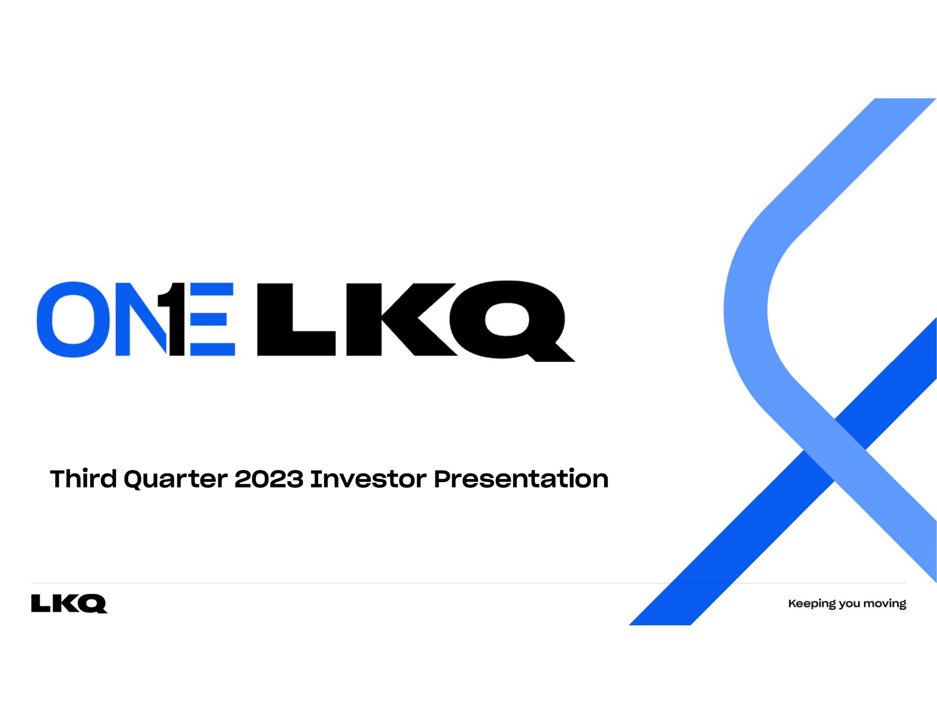 third quarter investor presentation on | LKQ