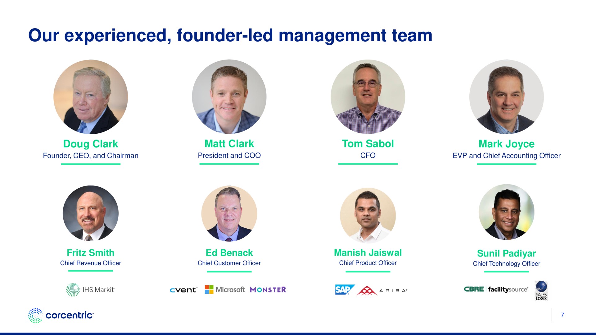 our experienced founder led management team | Corecentric
