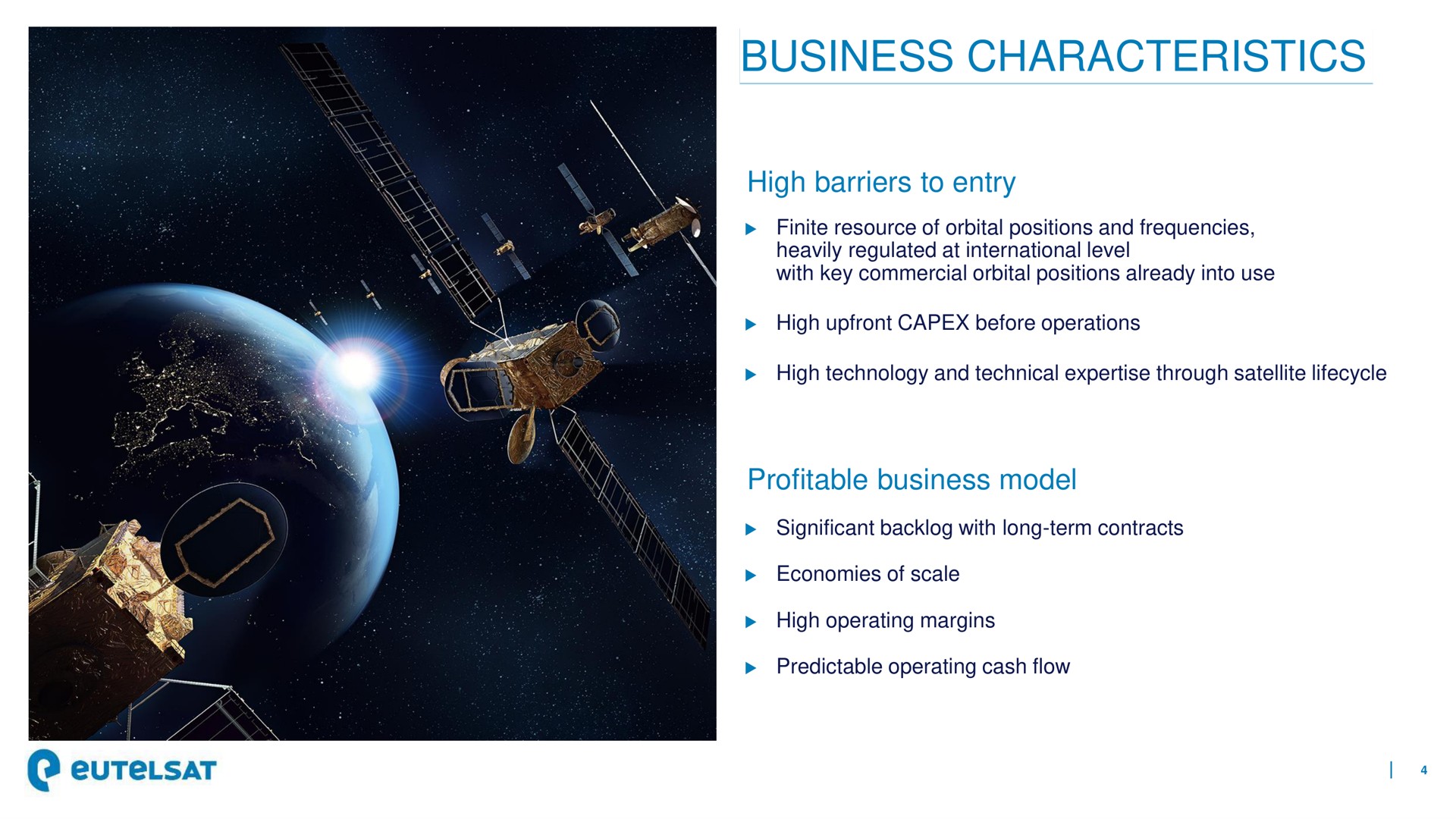 business characteristics | Eutelsat