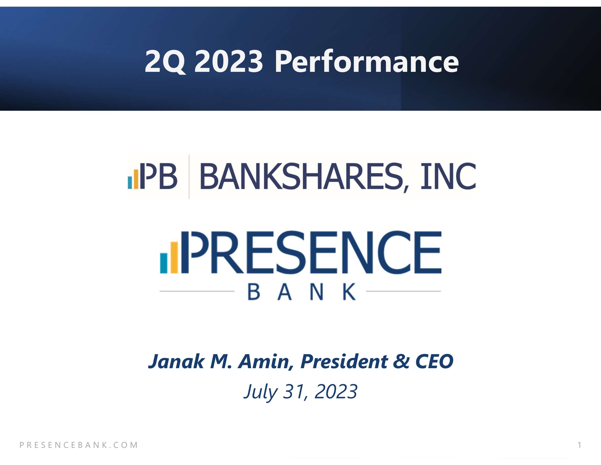 performance presence ban | PB Bankshares