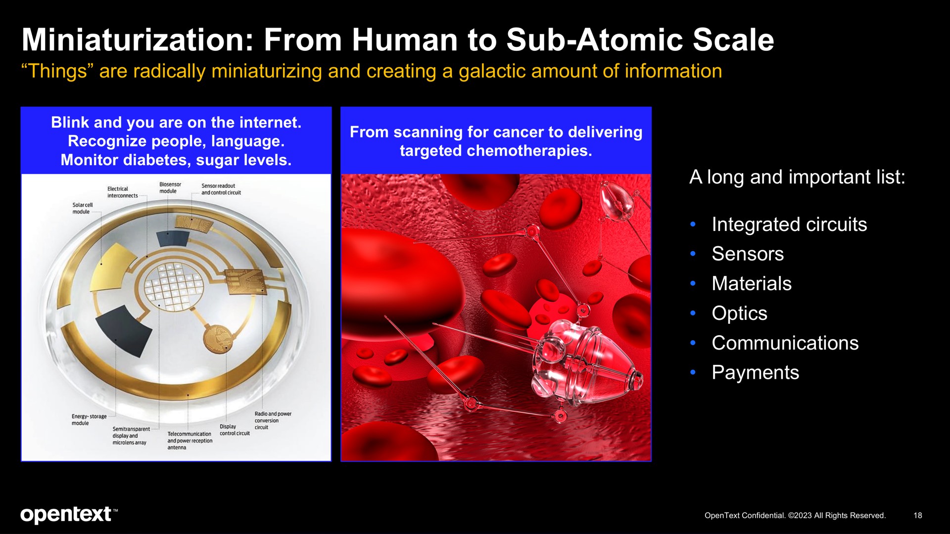 from human to sub atomic scale | OpenText