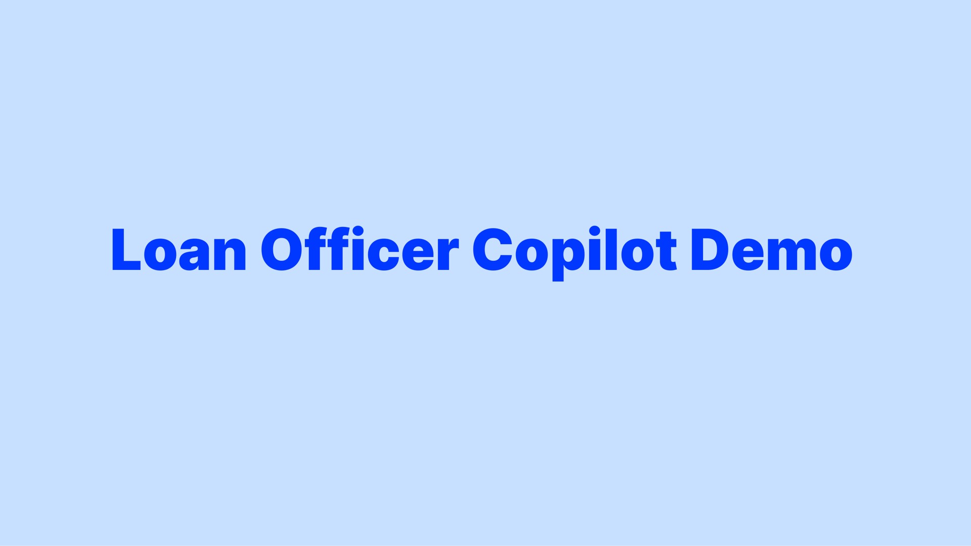 loan officer copilot | Blend