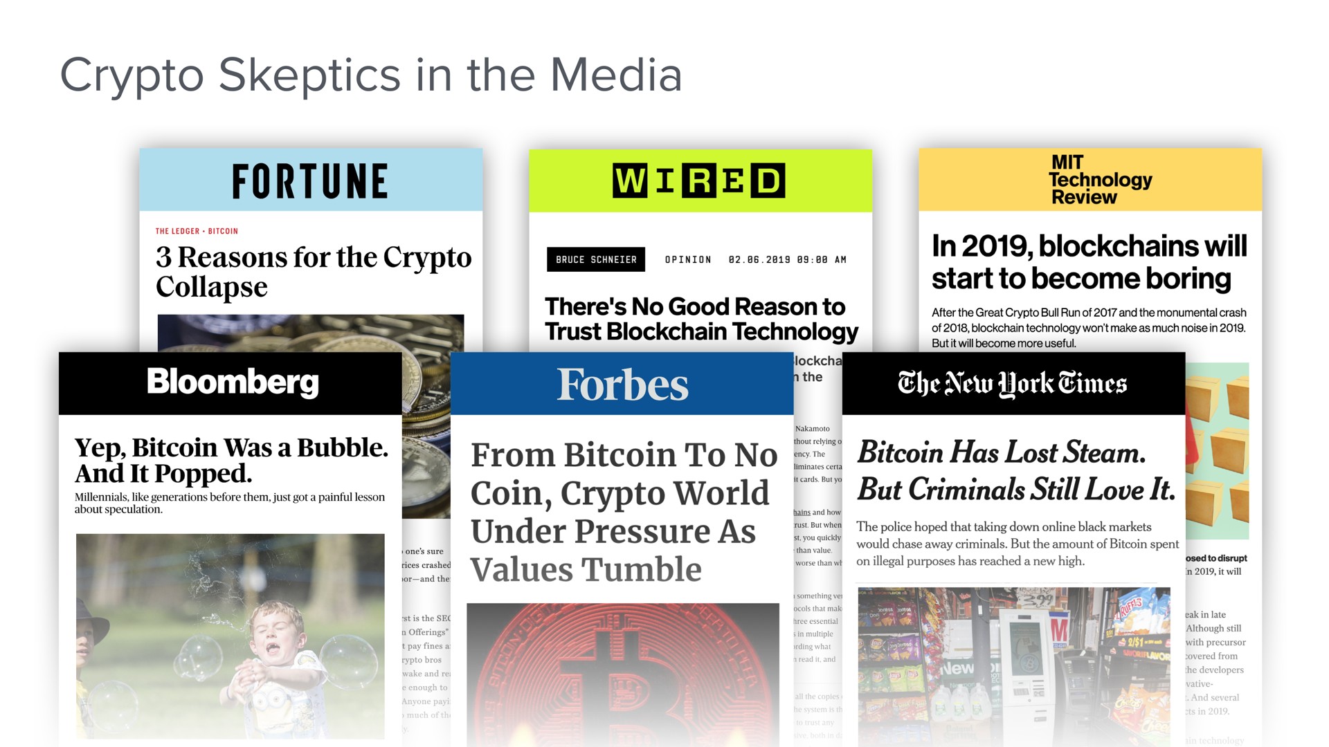 skeptics in the media reasons for collapse ray will start to become boring coin world but criminals still love it | a16z