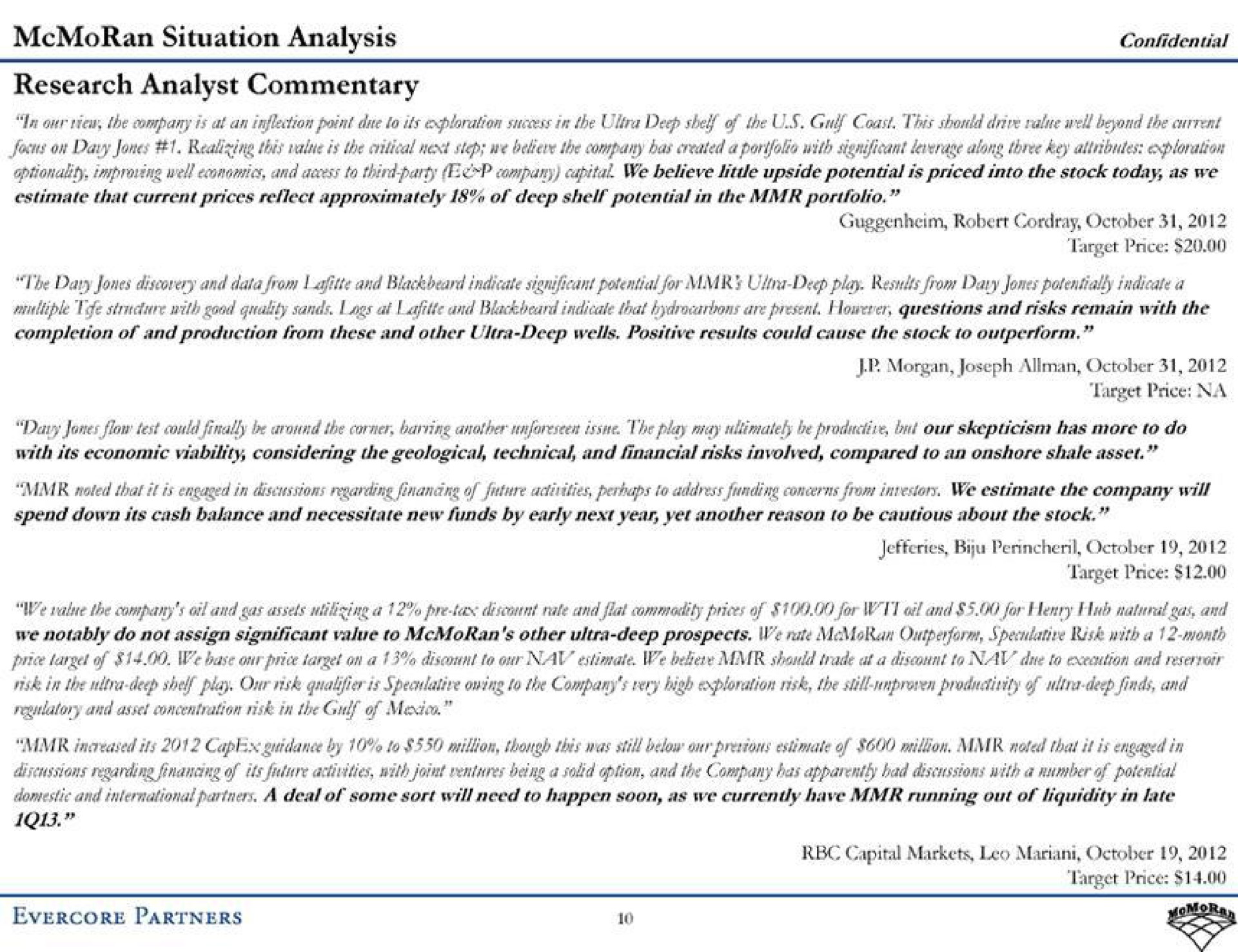 situation analysis confidential research analyst commentary | Evercore