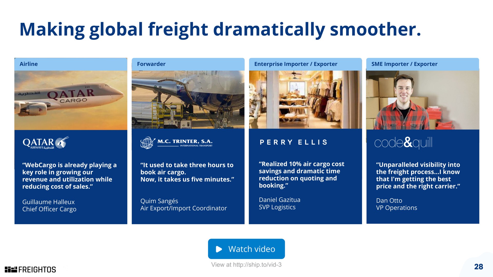 making global freight dramatically smoother code | Freightos
