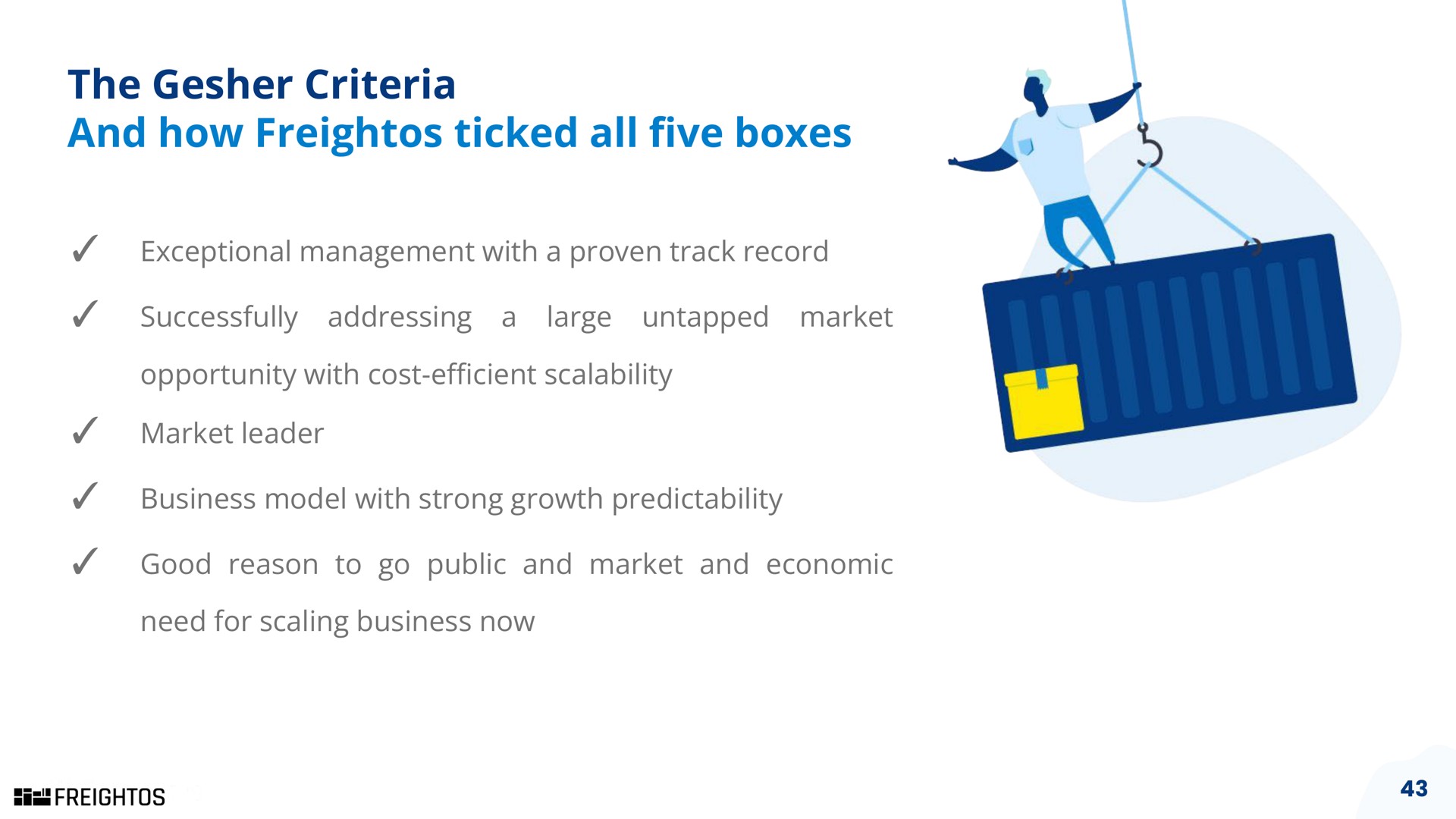 the criteria and how ticked all boxes five | Freightos