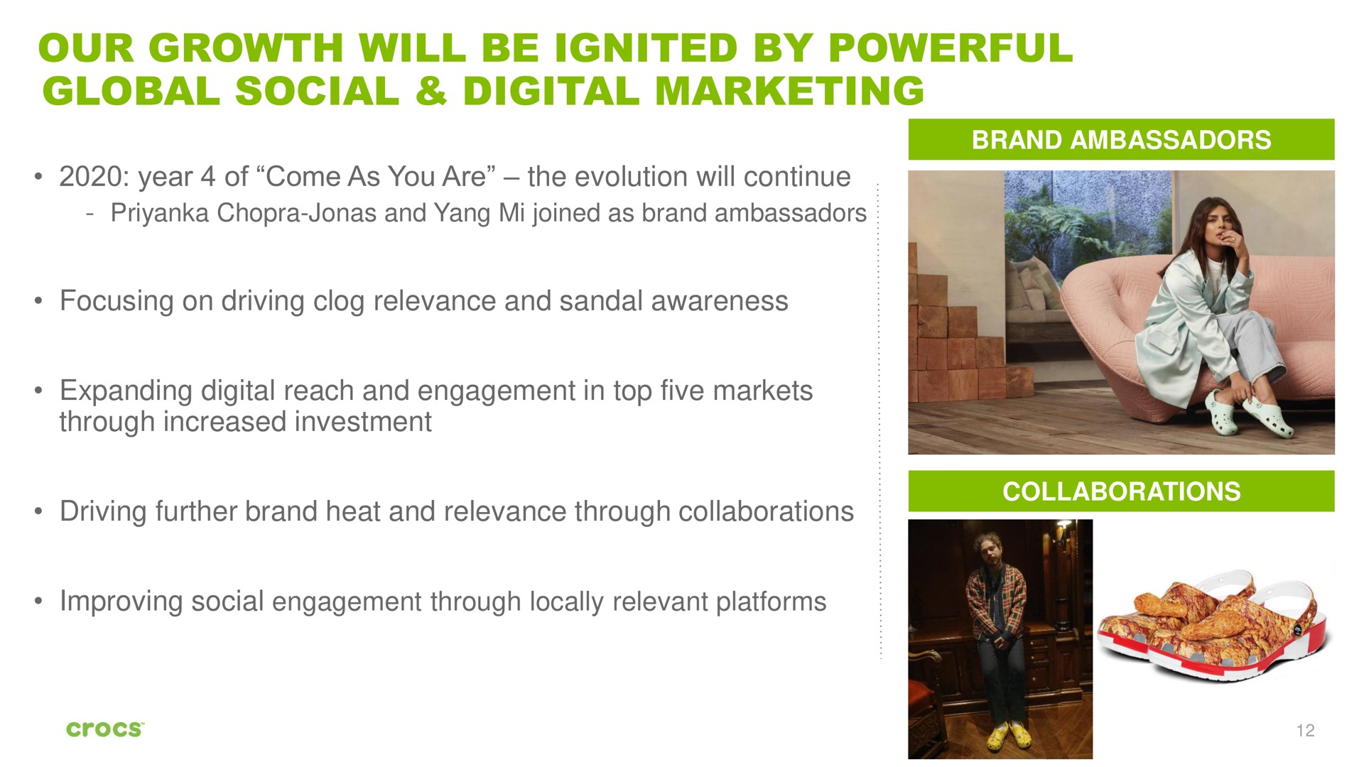 our growth will be ignited by powerful global social digital marketing | Crocs