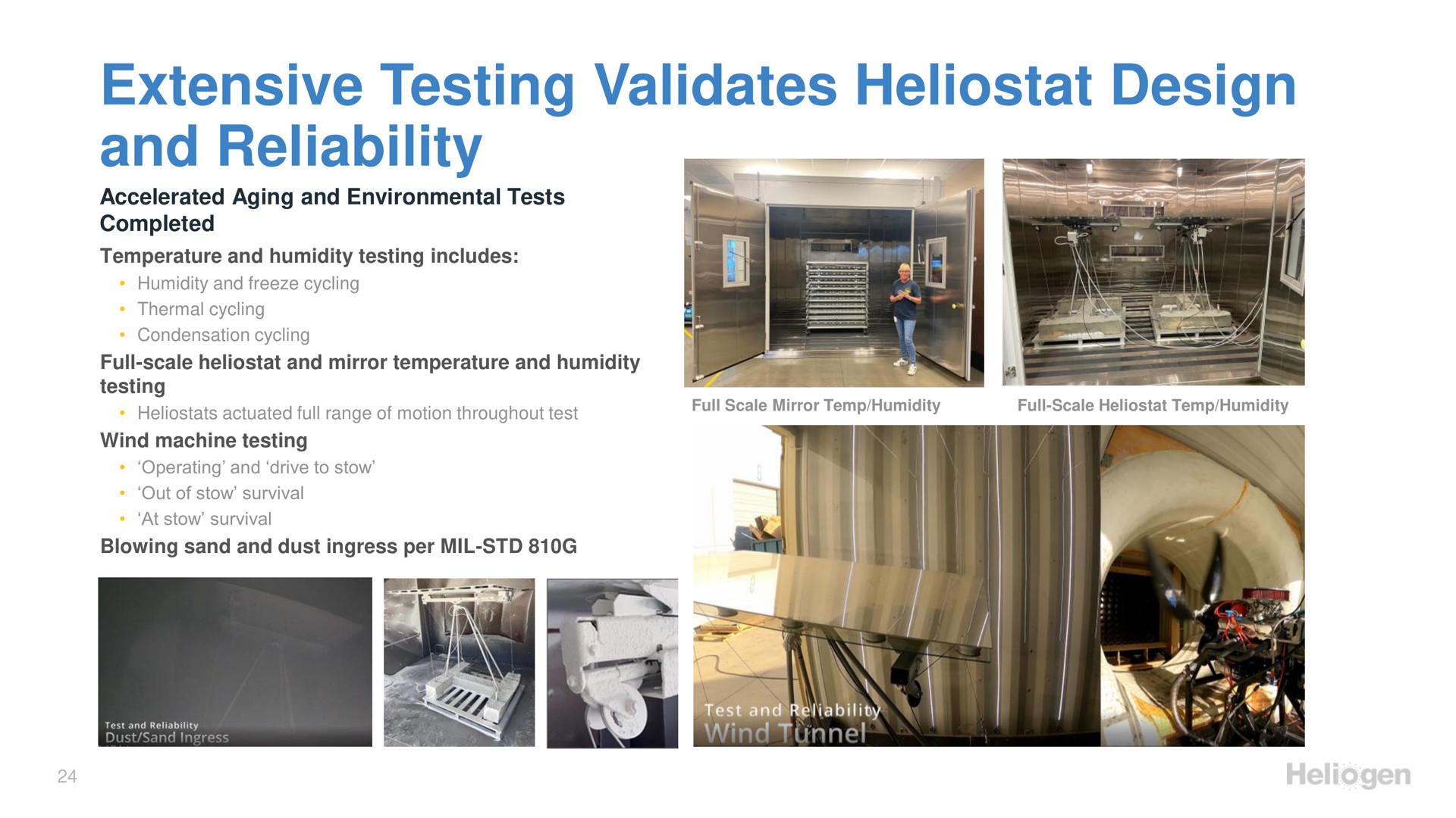 extensive testing validates heliostat design and reliability | Heliogen