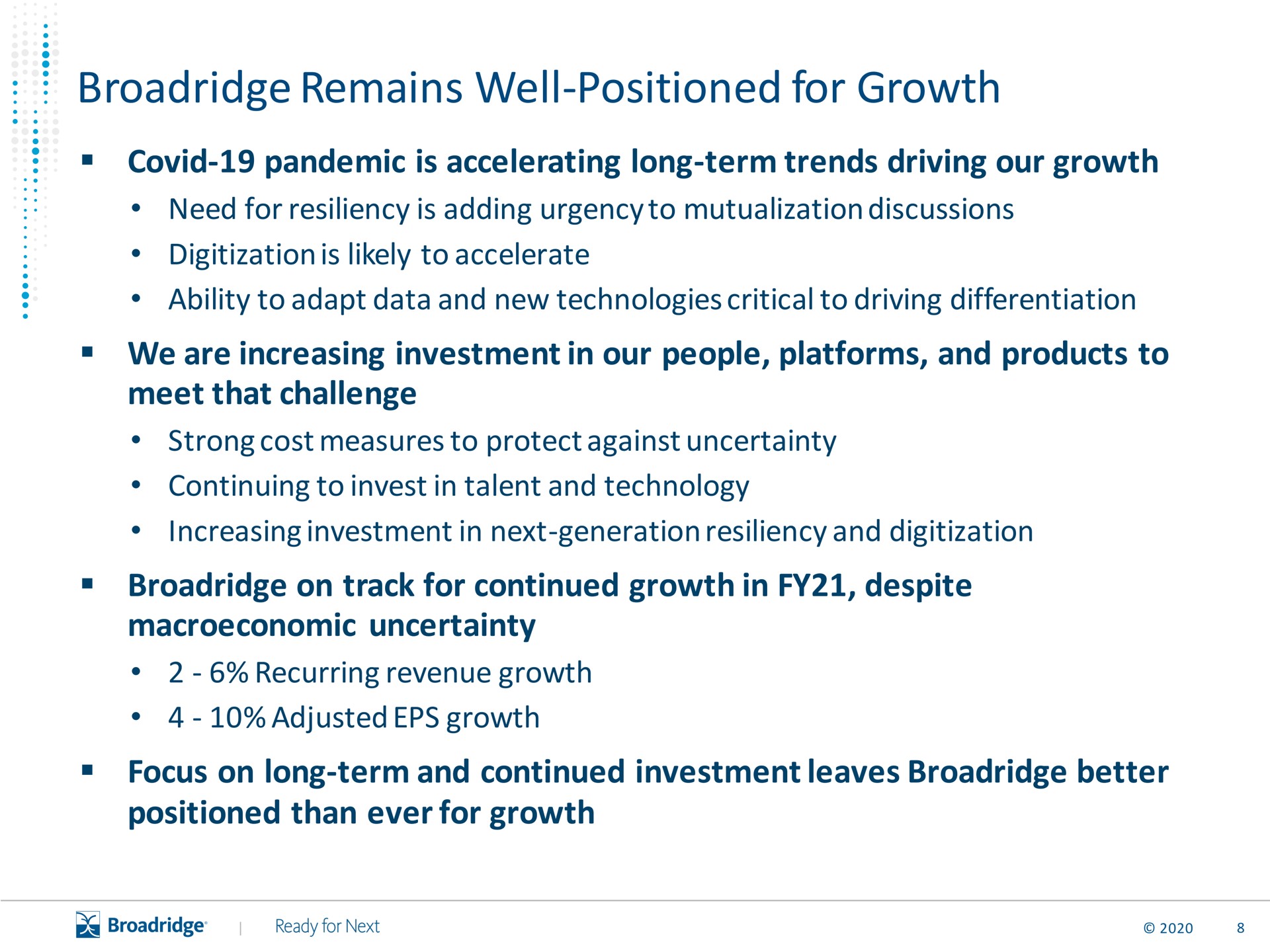 remains well positioned for growth | Broadridge Financial Solutions