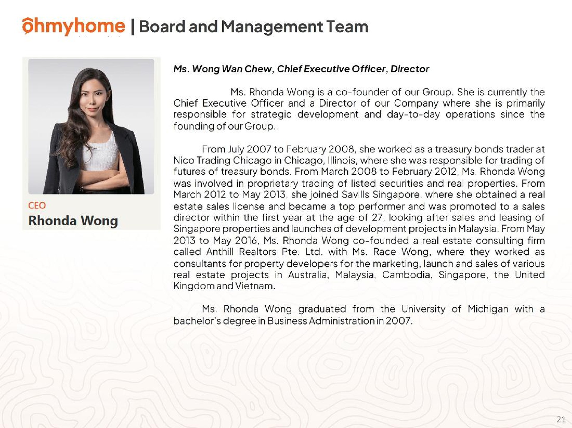 board and management team wong | Ohmyhome