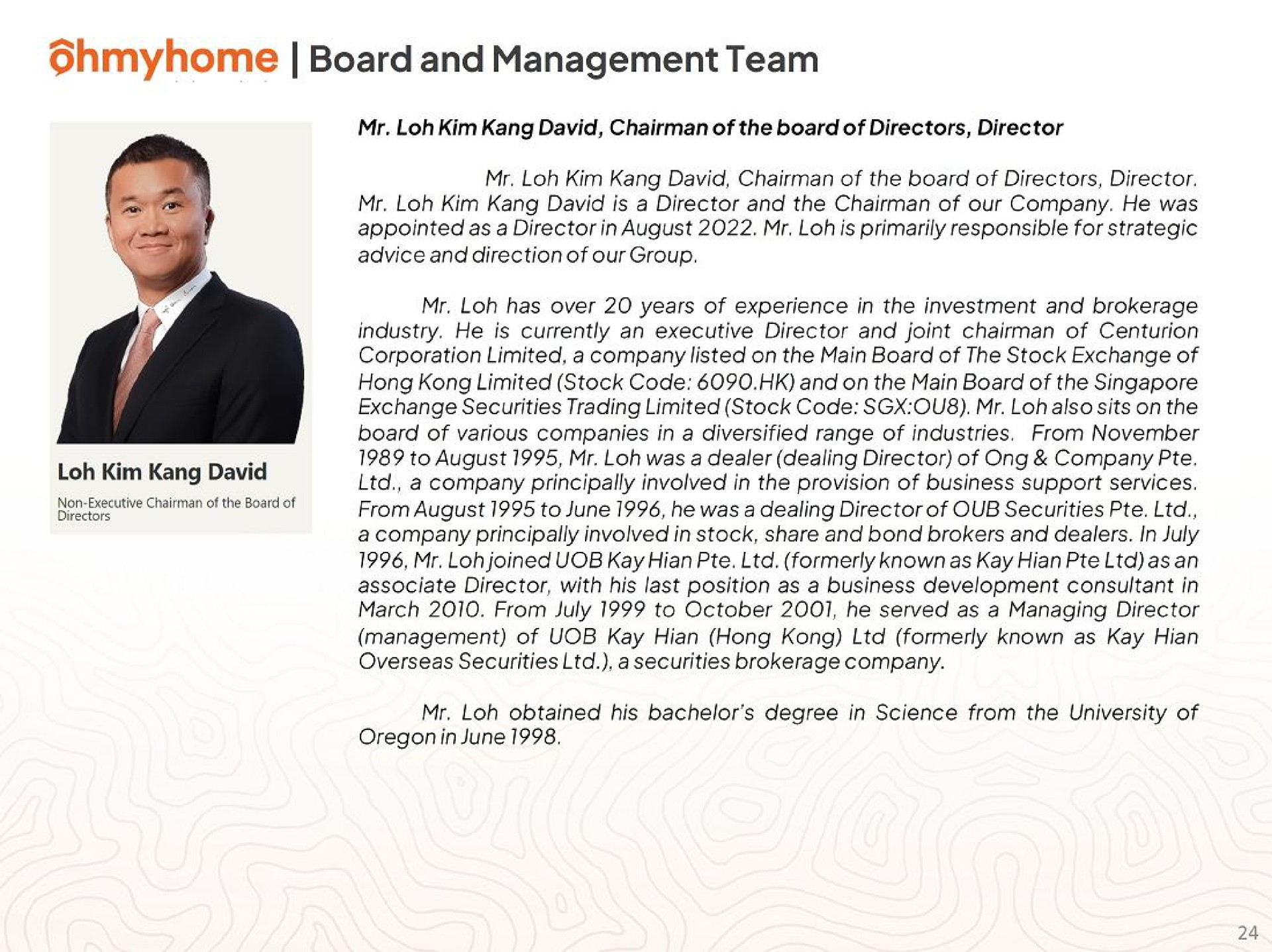 board and management team | Ohmyhome