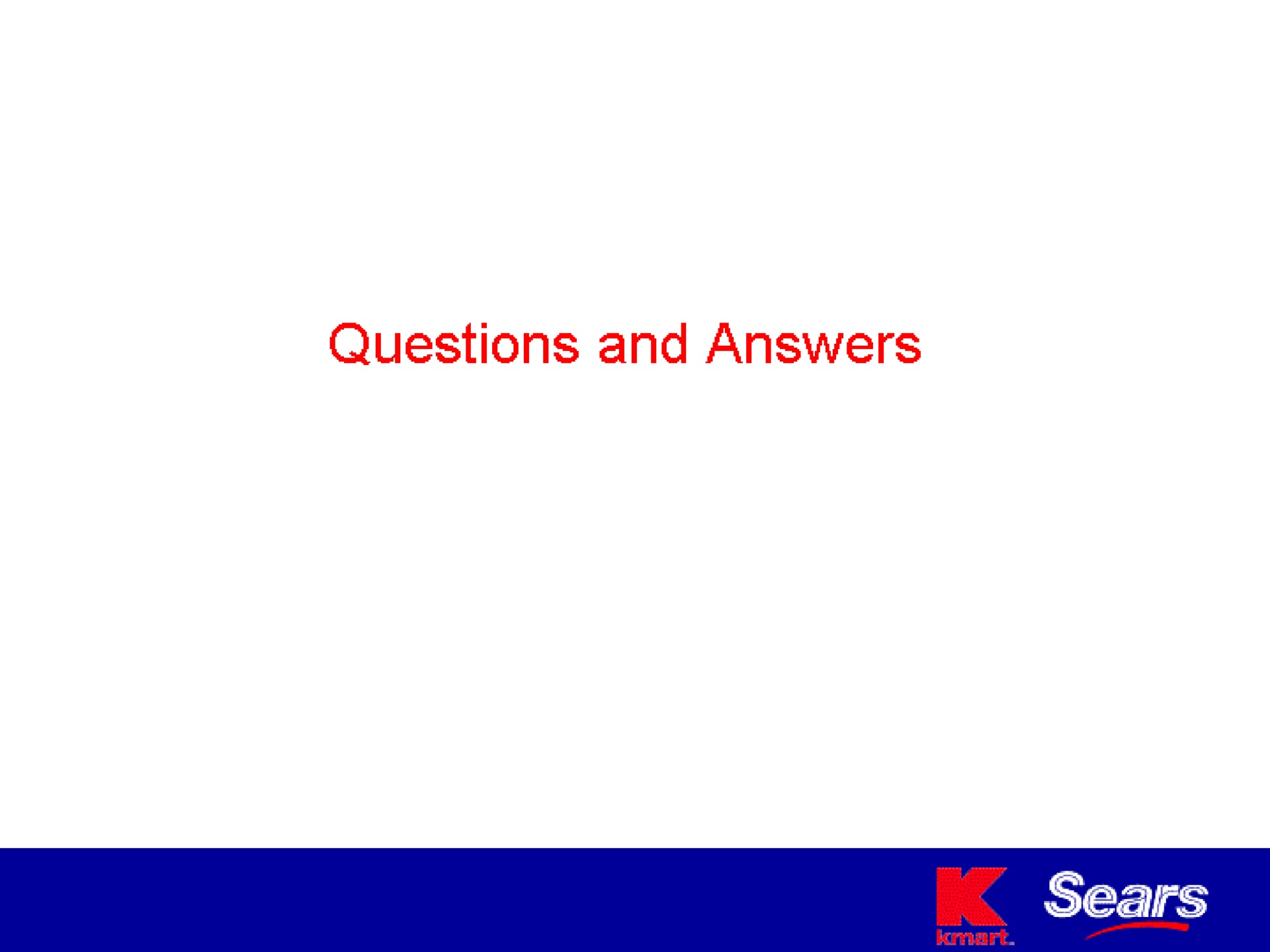 questions and answers | Sears