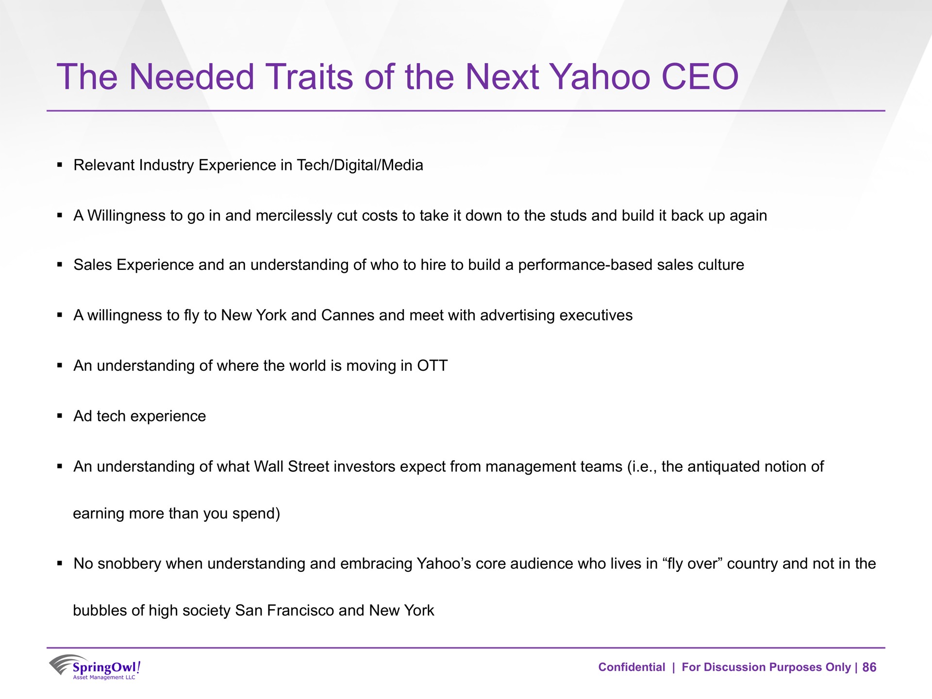 the needed traits of the next yahoo | SpringOwl