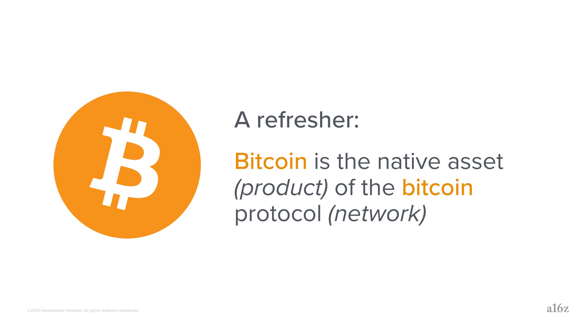 a refresher is the native asset product of the protocol network | a16z