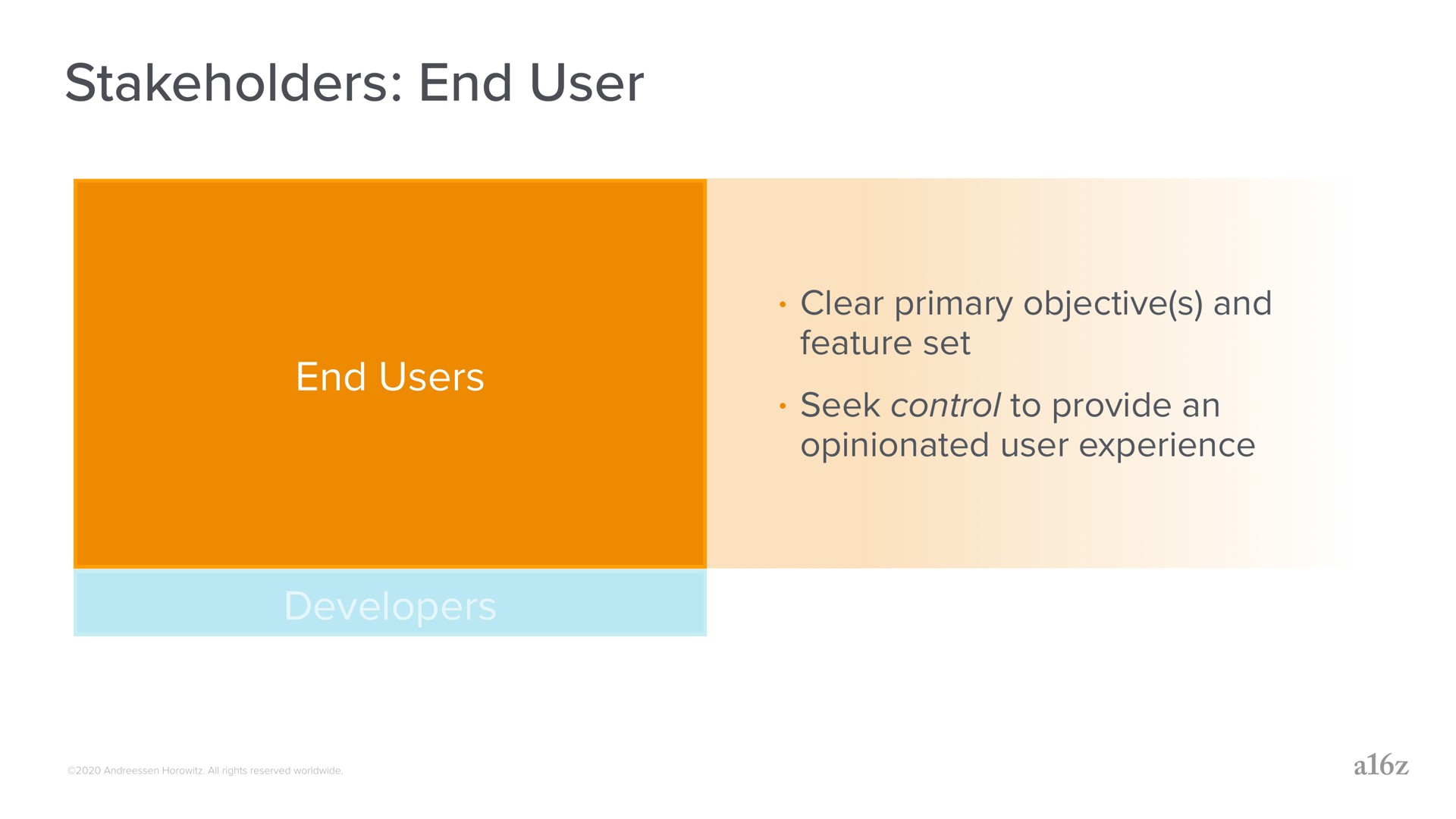 stakeholders end user end users | a16z