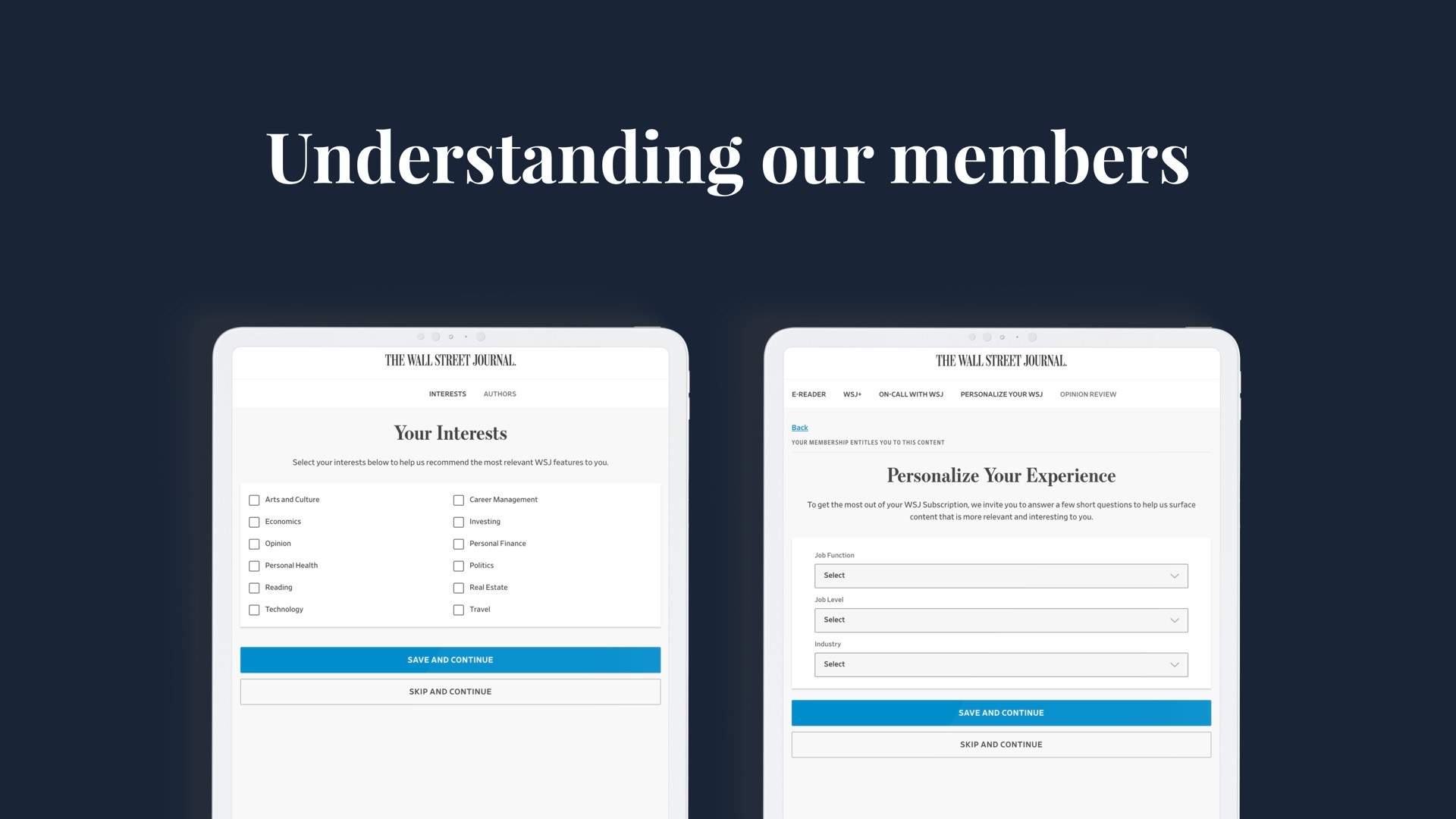 understanding our members | Dow Jones