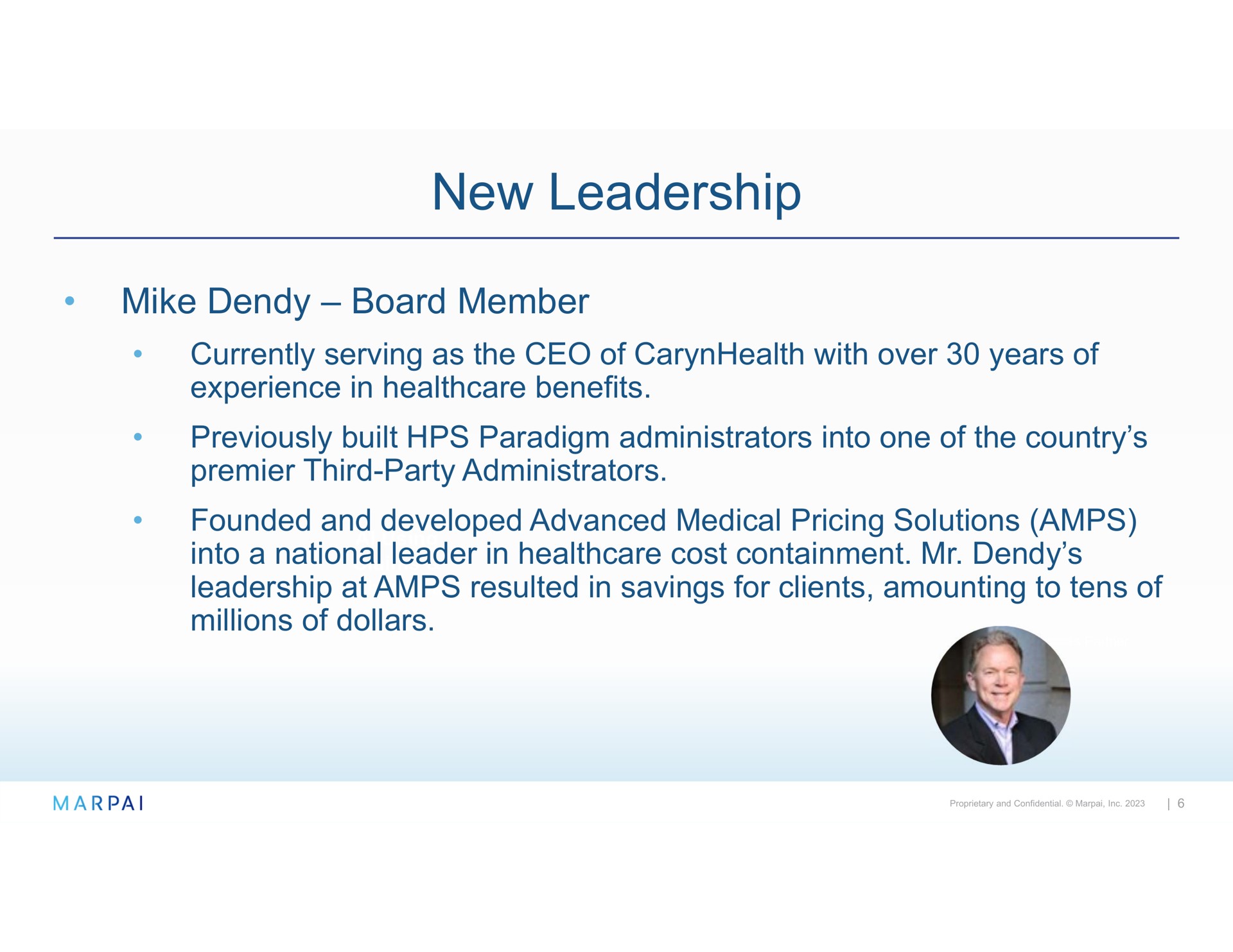 new leadership mike board member | Marpai