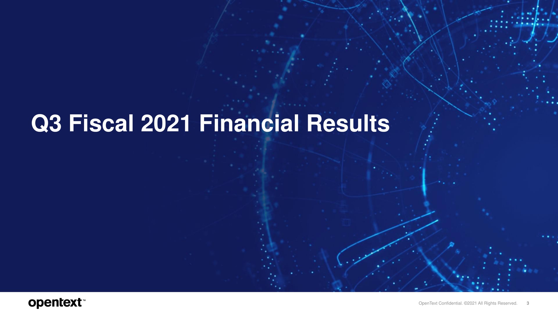 fiscal financial results | OpenText