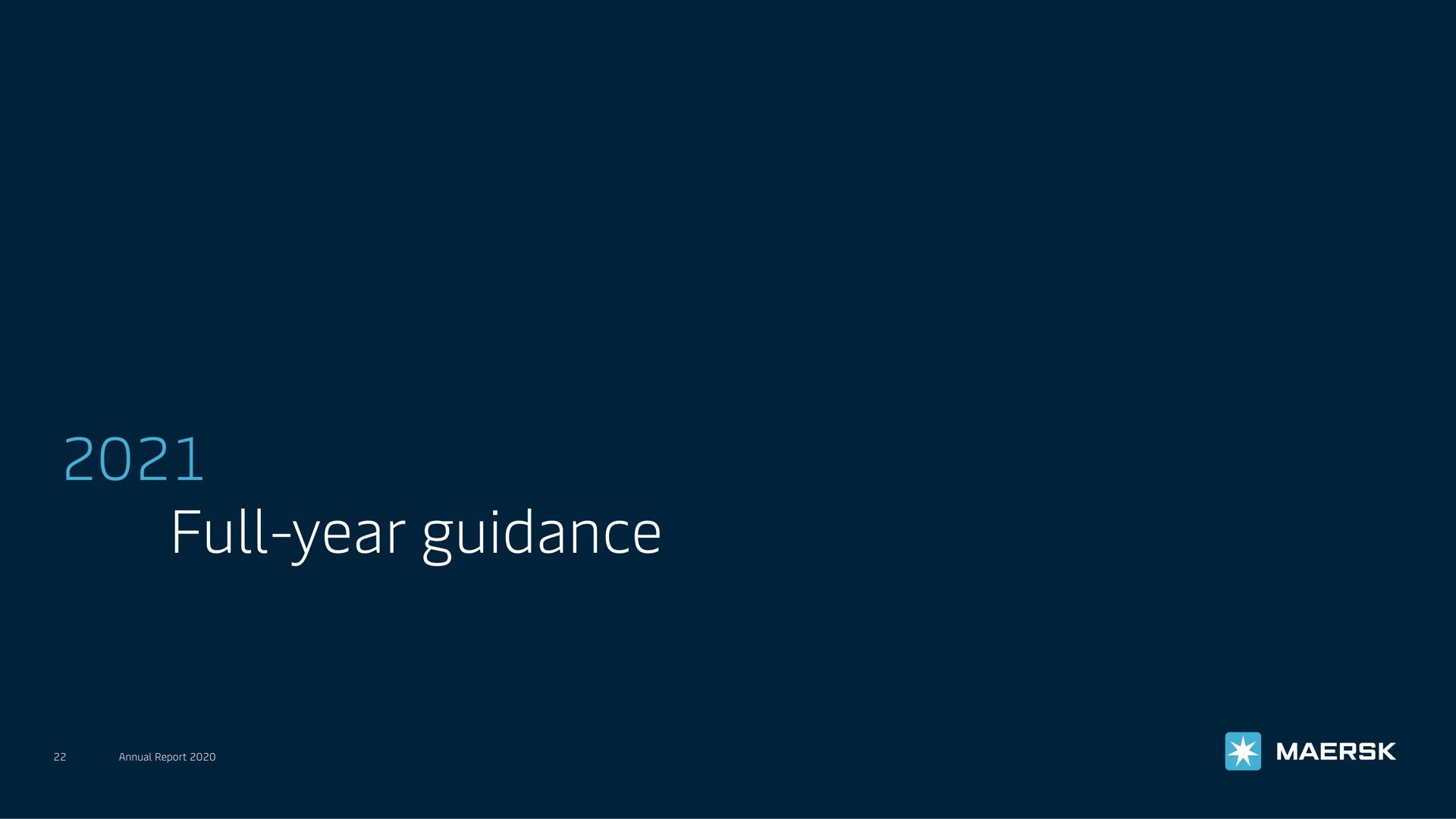 full year guidance | Maersk