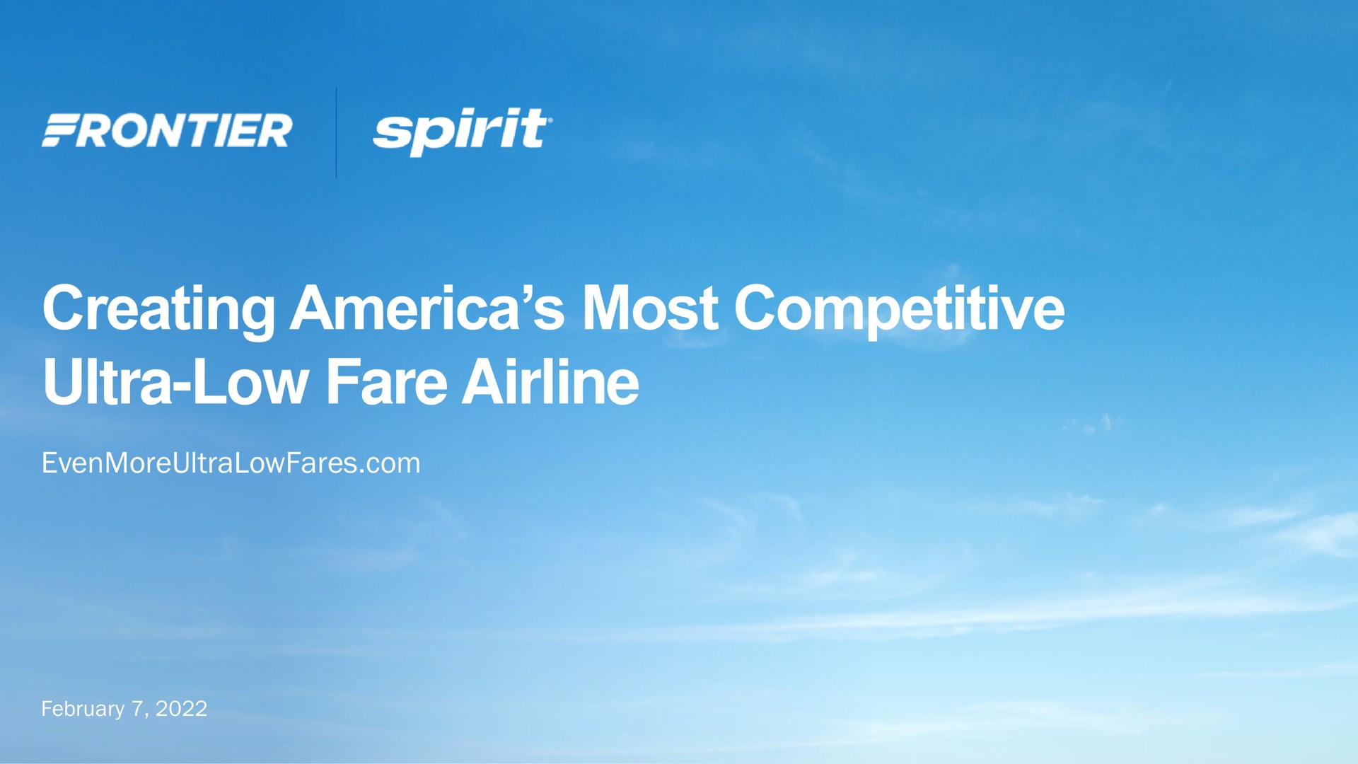 creating most competitive ultra low fare frontier spirit lai | Frontier
