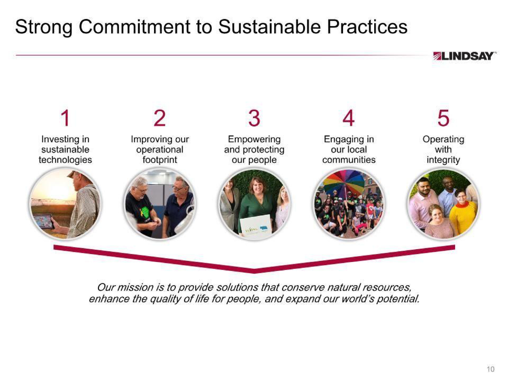 strong commitment to sustainable practices | Lindsay Corporation