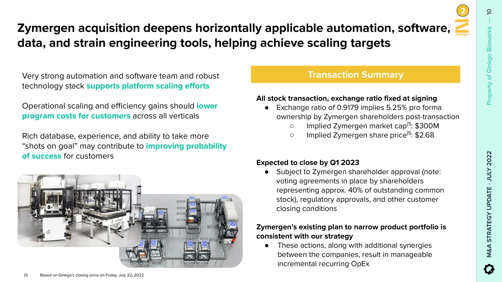 acquisition deepens horizontally applicable data and strain engineering tools helping achieve scaling targets | Ginkgo