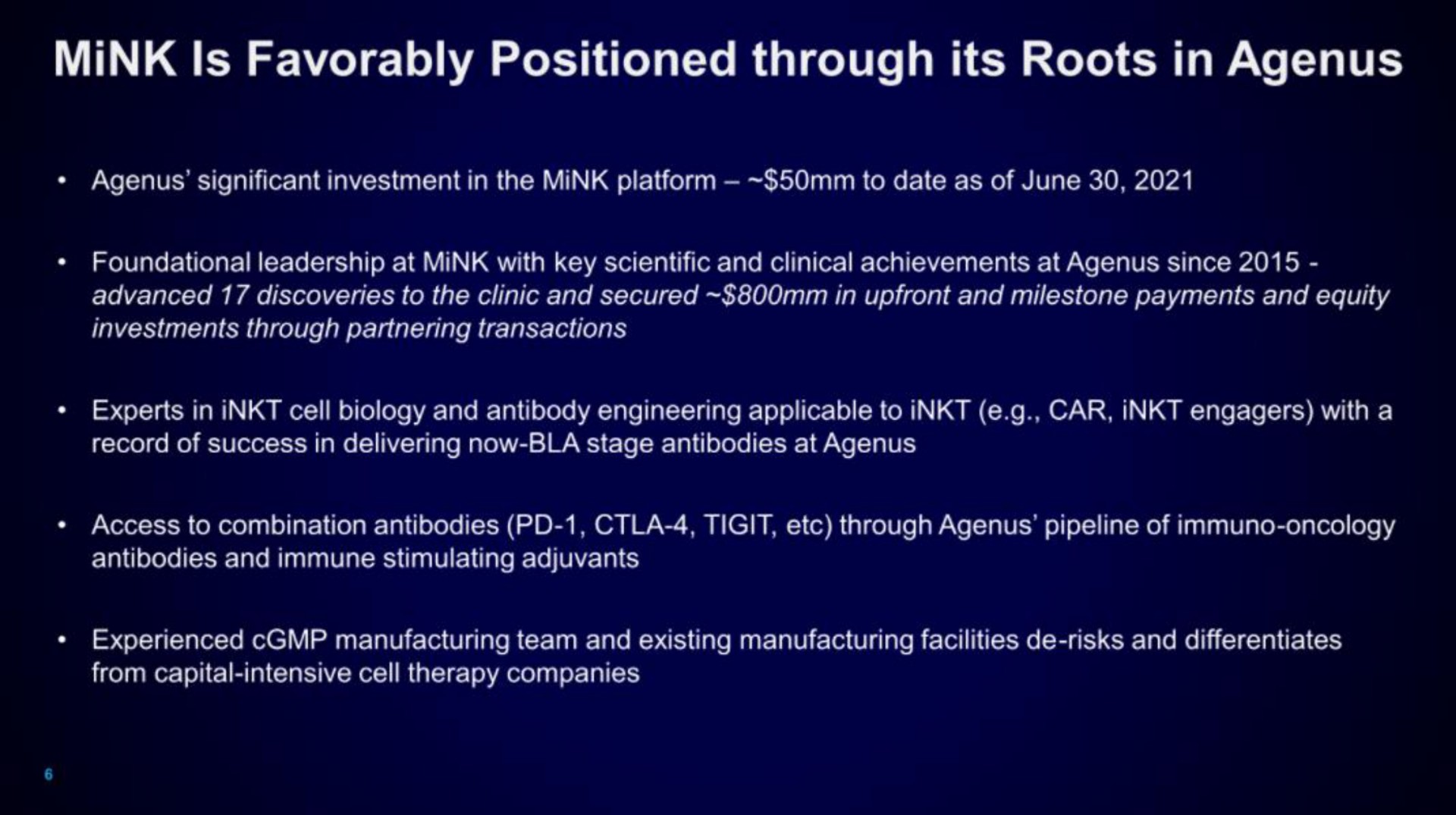 mink is favorably positioned through its roots in | Mink Therapeutics