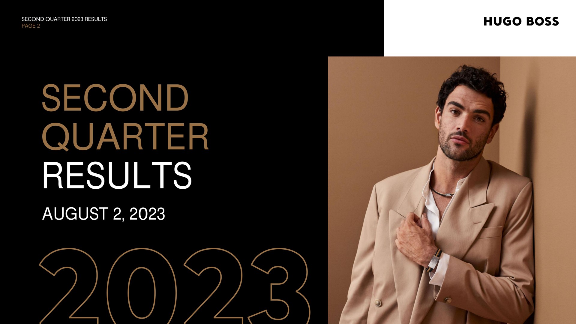 second quarter results page second quarter results august boss | Hugo Boss