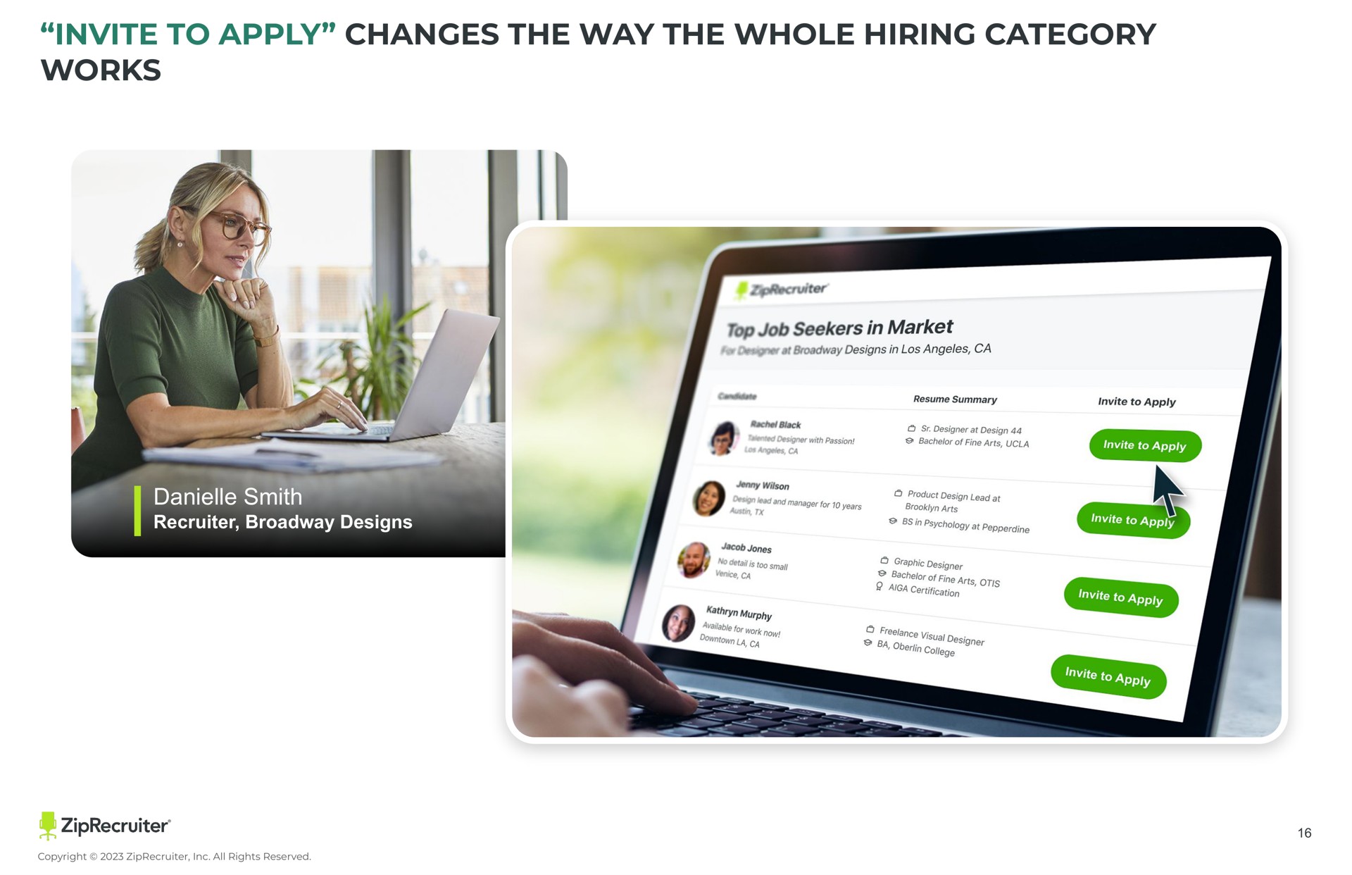invite to apply changes the way the whole hiring category works smith | ZipRecruiter