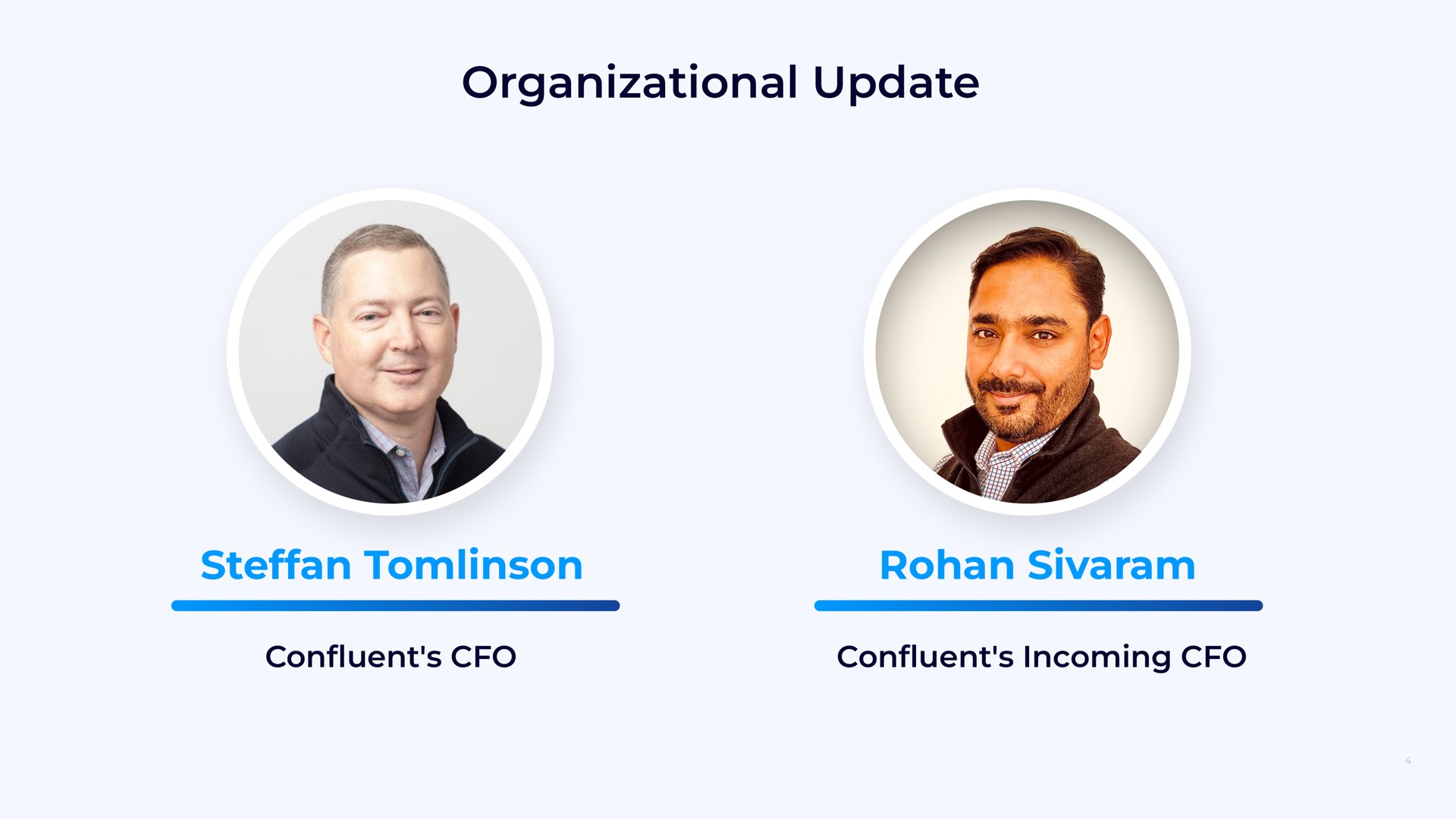 organizational update rohan | Confluent