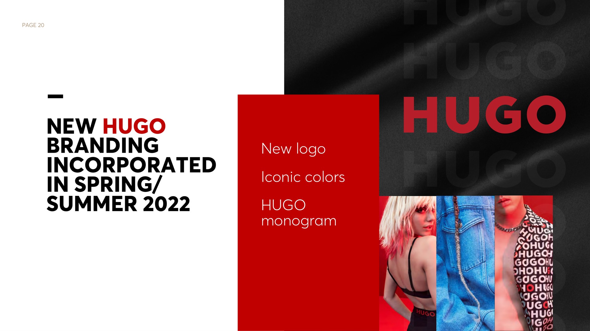 page i new branding incorporated in spring summer new iconic colors monogram | Hugo Boss
