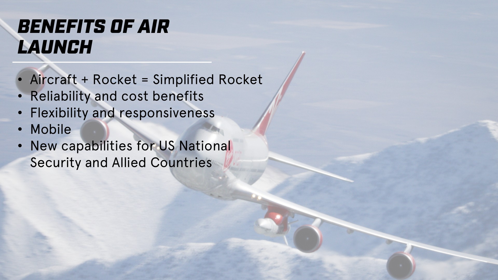 benefits of air launch | Virgin Orbit
