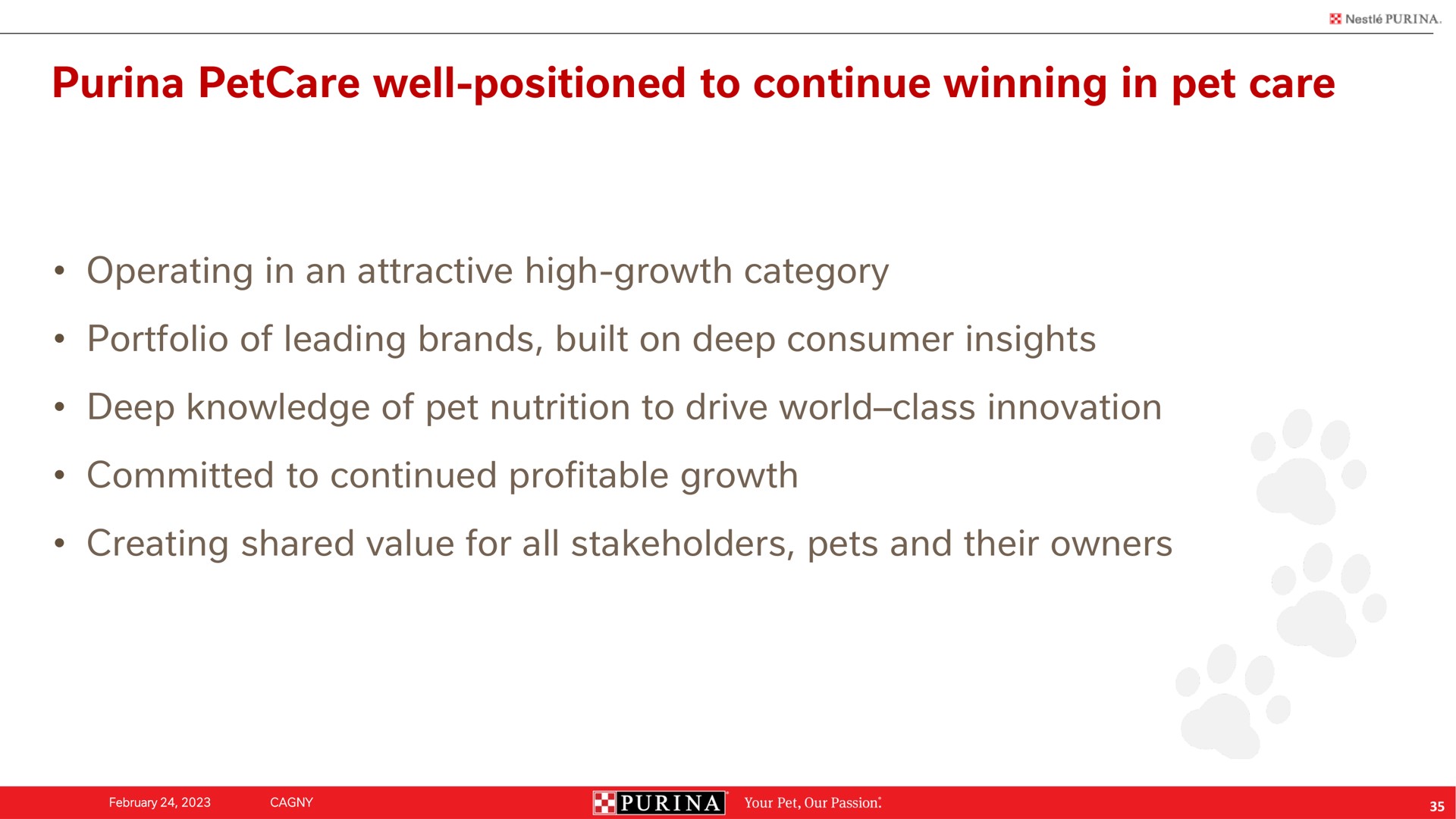 well positioned to continue winning in pet care | Nestle