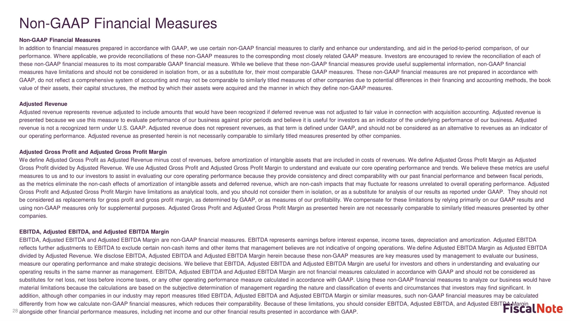 non financial measures | FiscalNote