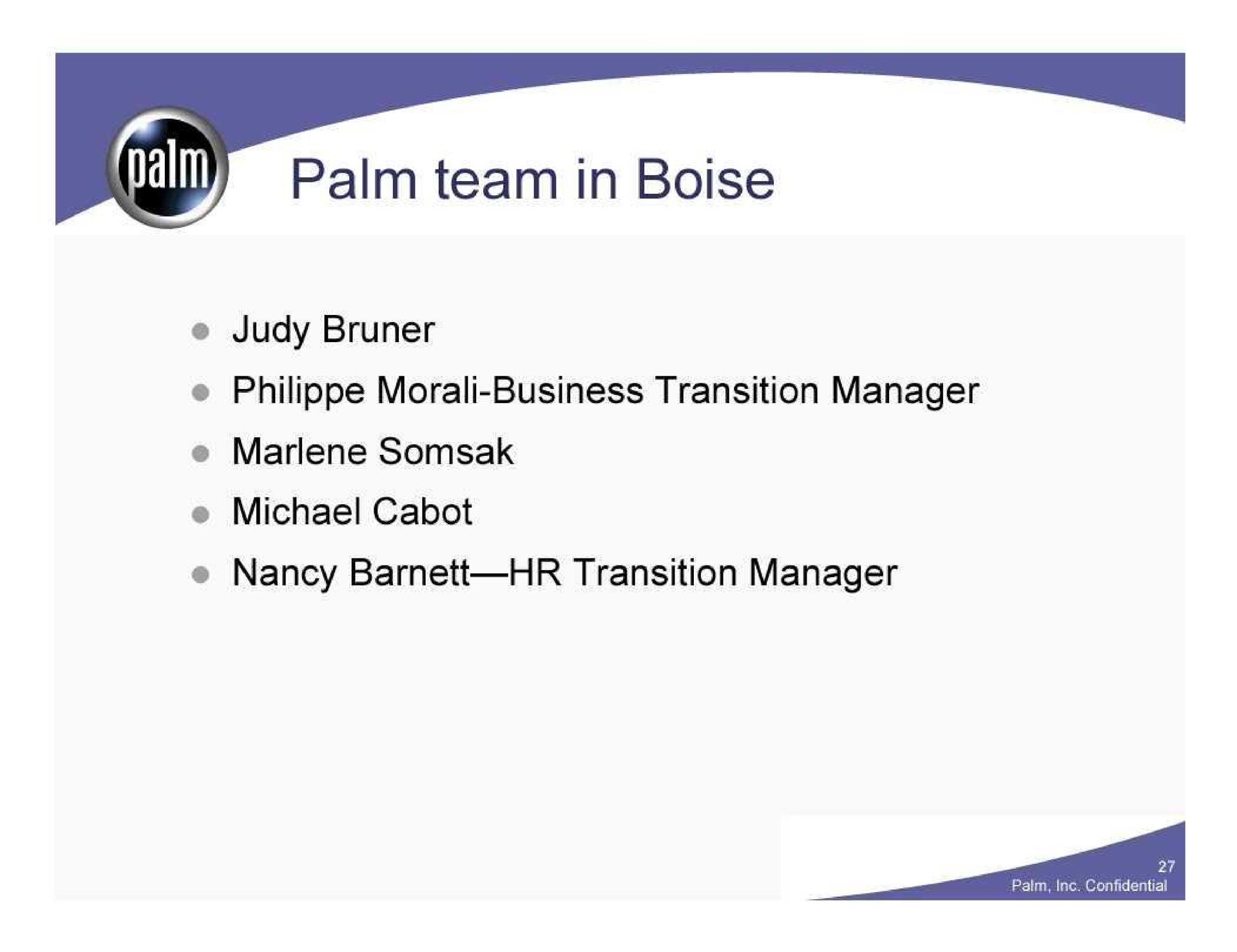 i palm team in | Palm Inc.