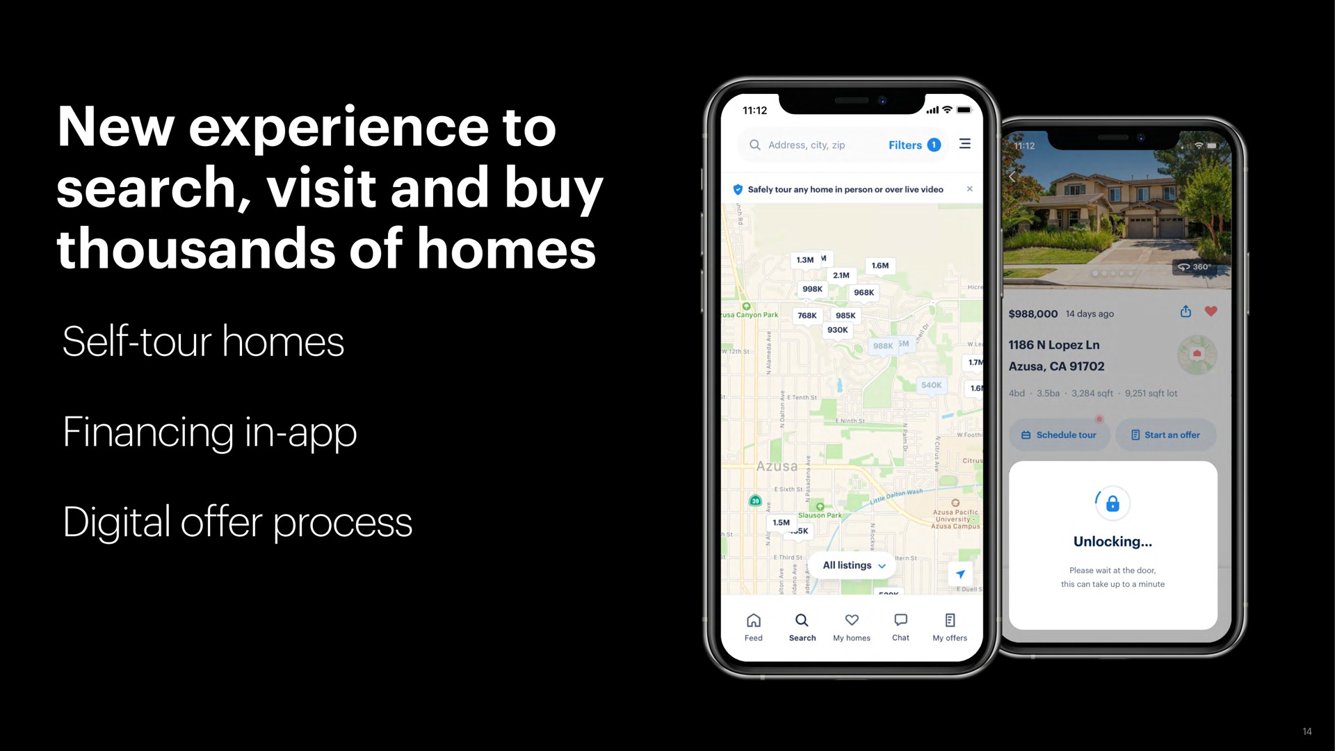 new experience to search visit and buy thousands of homes self tour homes financing in digital offer process | Opendoor
