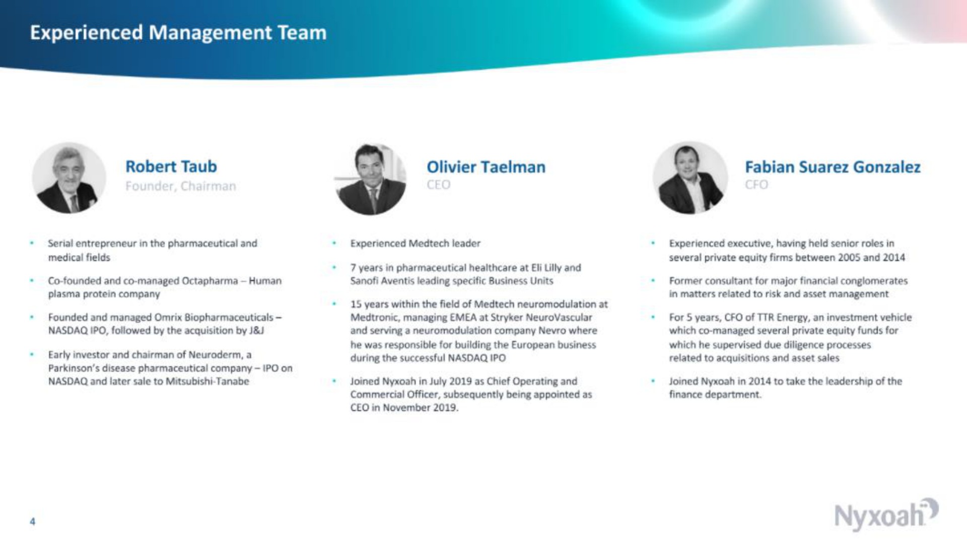 experienced management team | Nyxoah